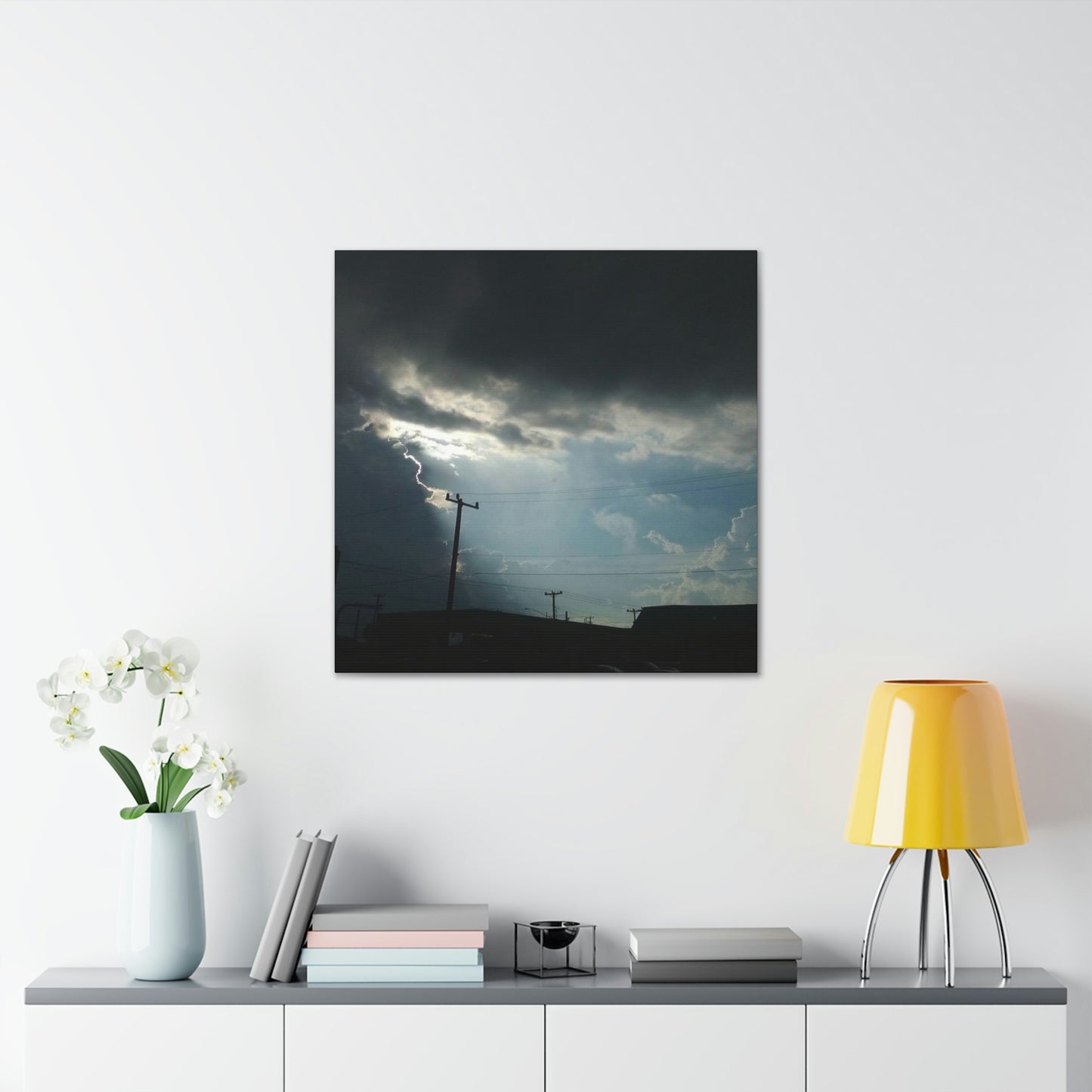 Sun Through Dark Clouds | Wall Art Canvas | Heavens Collection