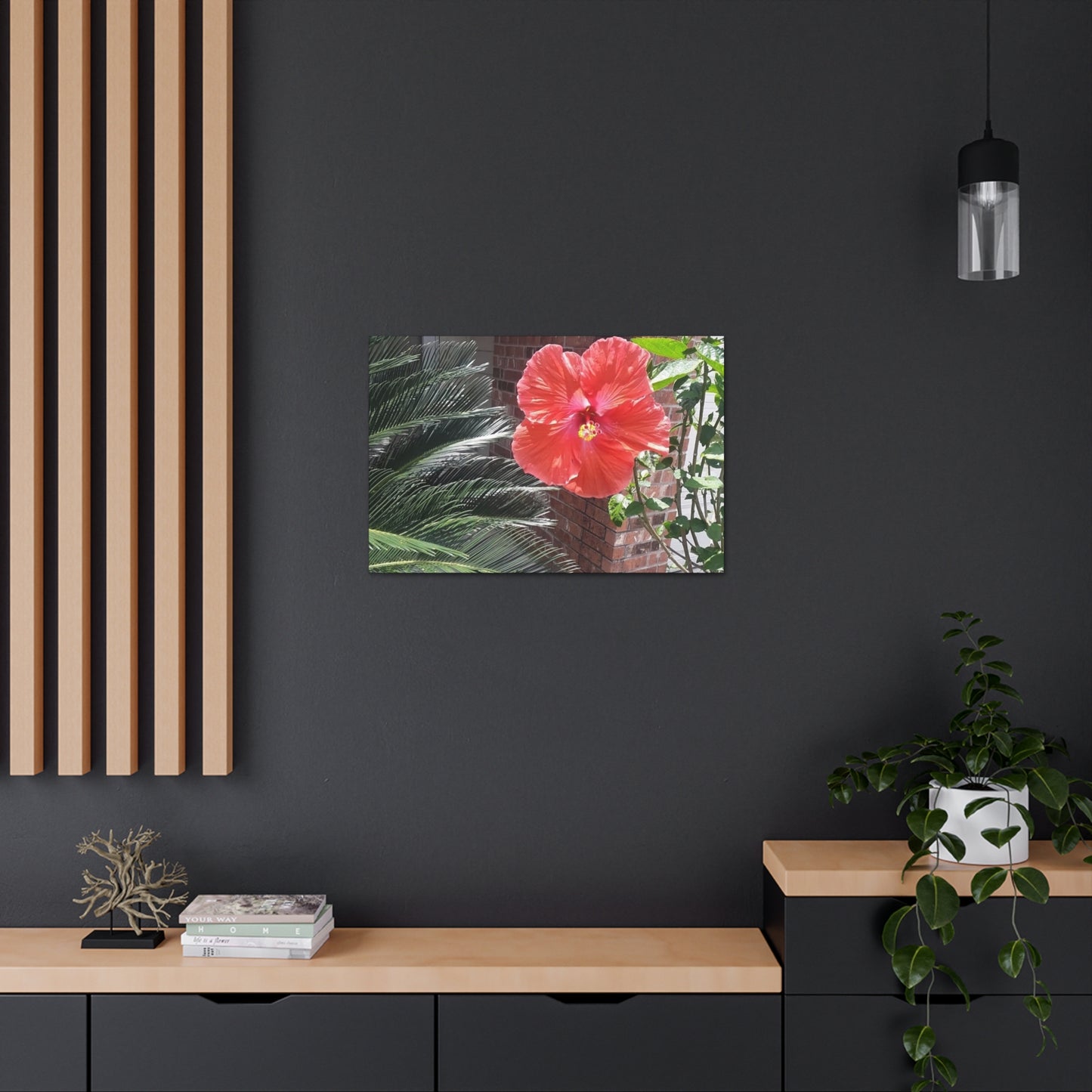 Art Prints & Wall Art, Gallery Canvas with Peach Hibiscus Flower
