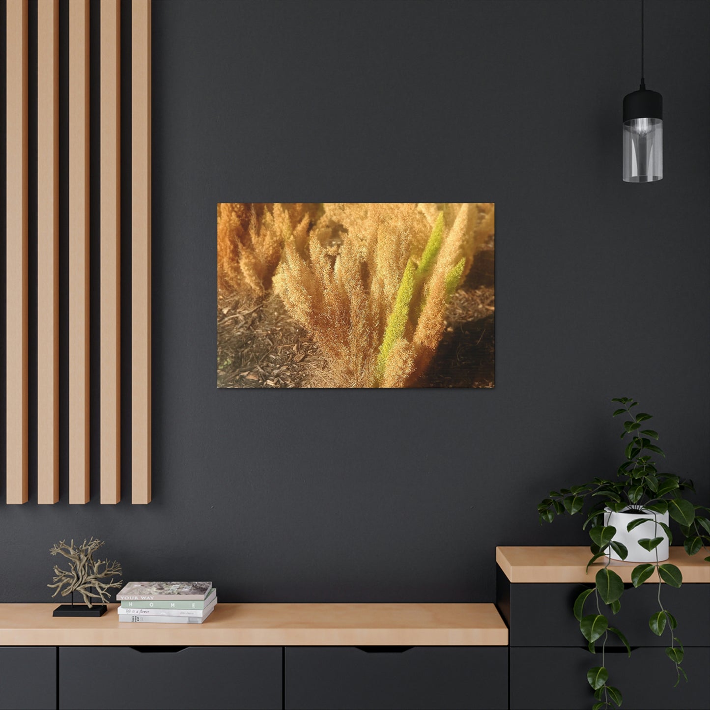 Golden Foxtail Fern | Wall Art Canvas | High Bloom Collection | Life By Ortavia