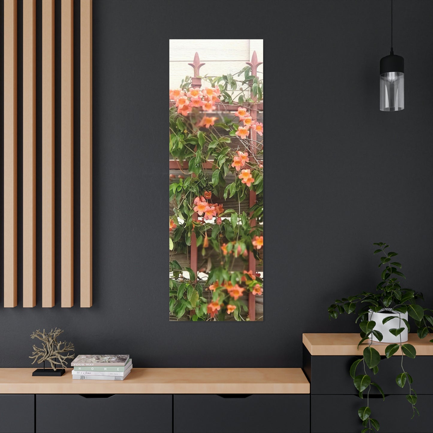 Flowers On A Rugged Fence | Wall Art Canvas | High Bloom Collection | Life By Ortavia