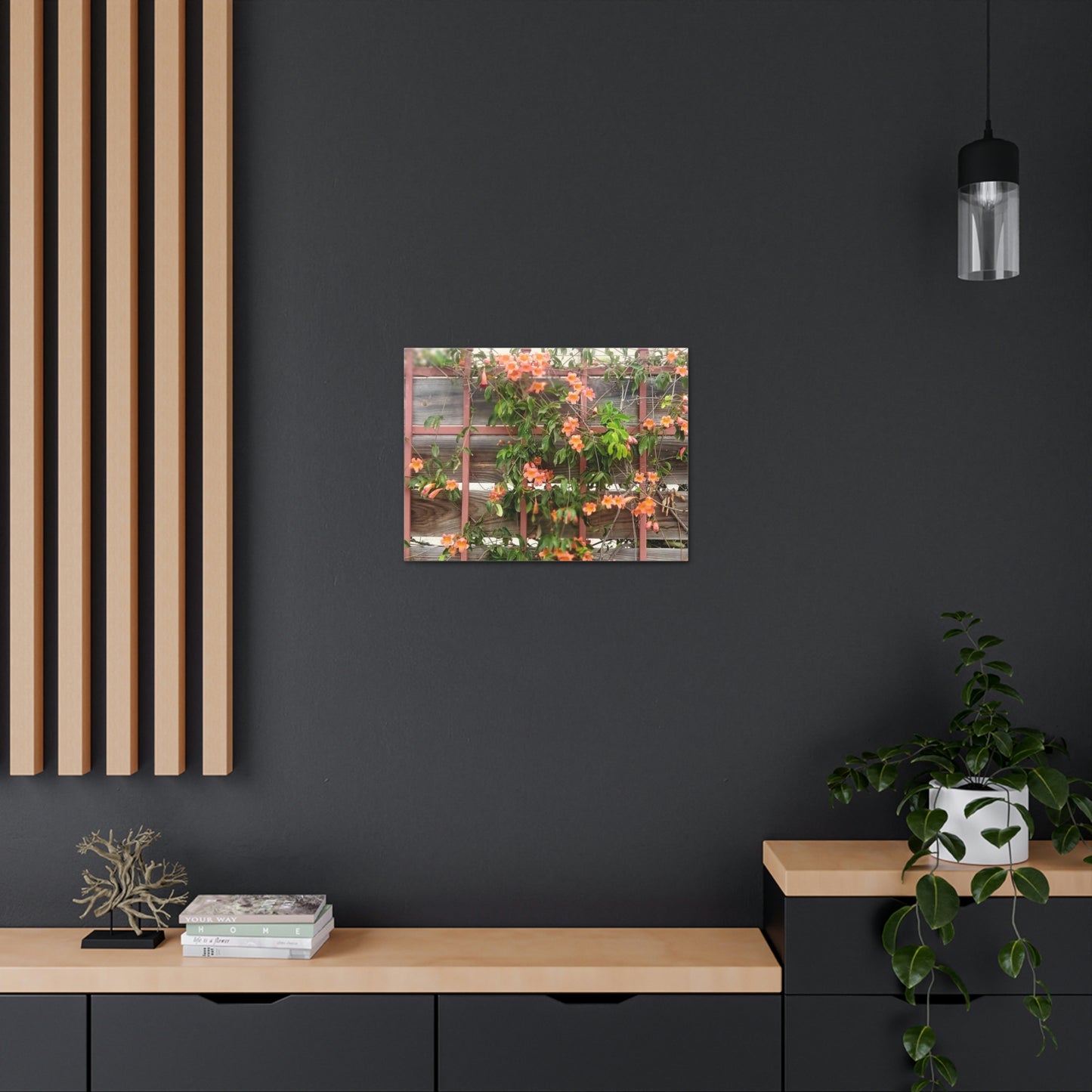 Flowers On A Rugged Fence | Wall Art Canvas | High Bloom Collection | Life By Ortavia