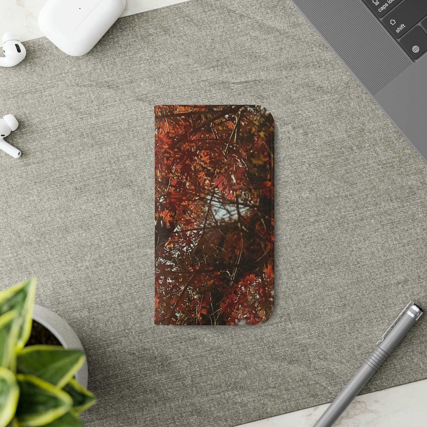 Red Autumn Leaves | Folio Phone Case | High Bloom Collection | Life By Ortavia