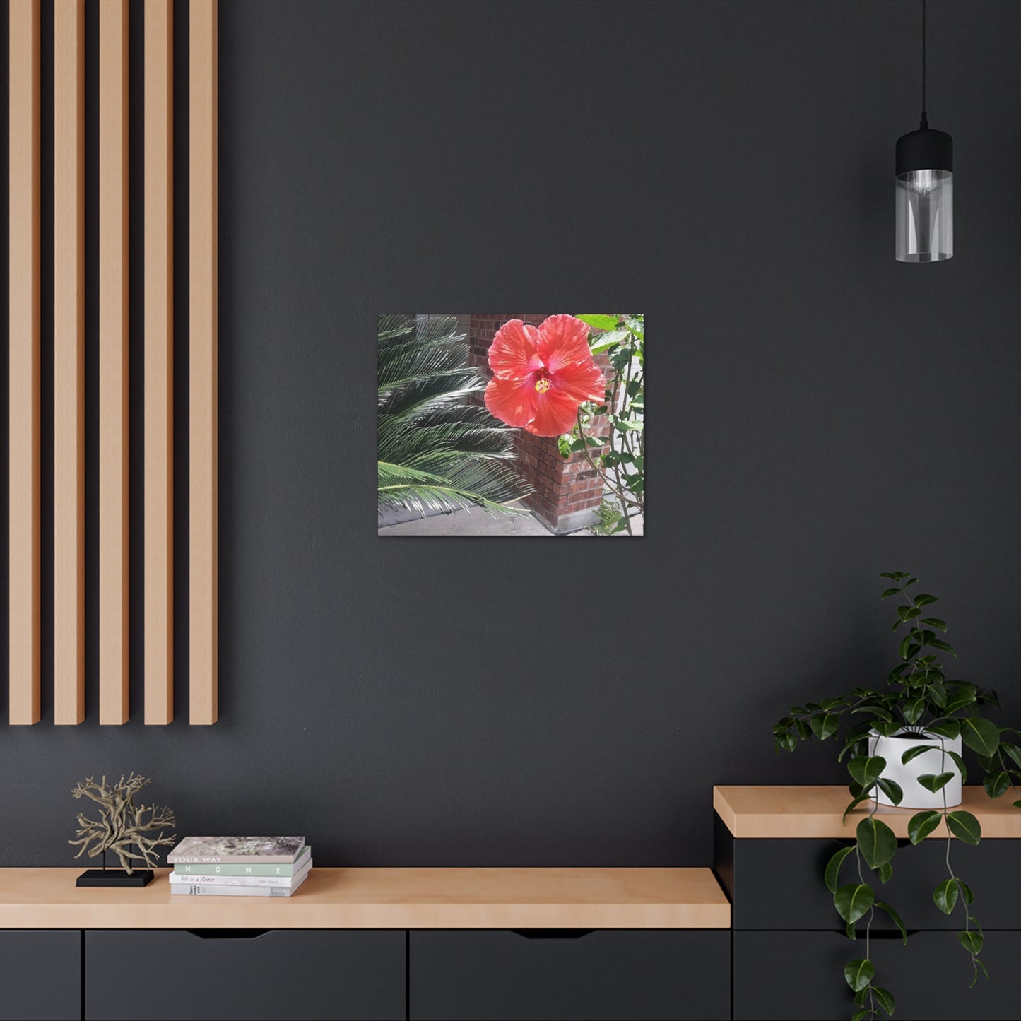 Art Prints & Wall Art, Gallery Canvas with Peach Hibiscus Flower
