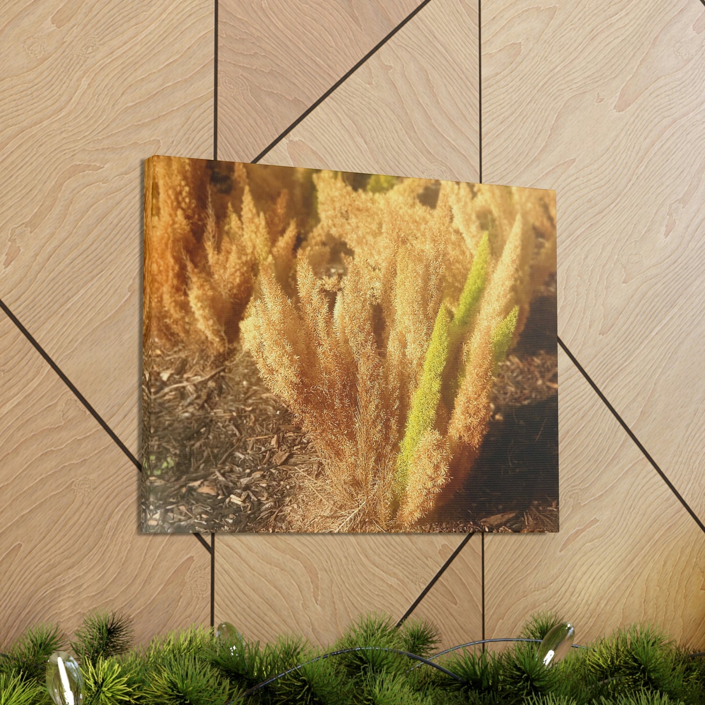 Golden Foxtail Fern | Wall Art Canvas | High Bloom Collection | Life By Ortavia