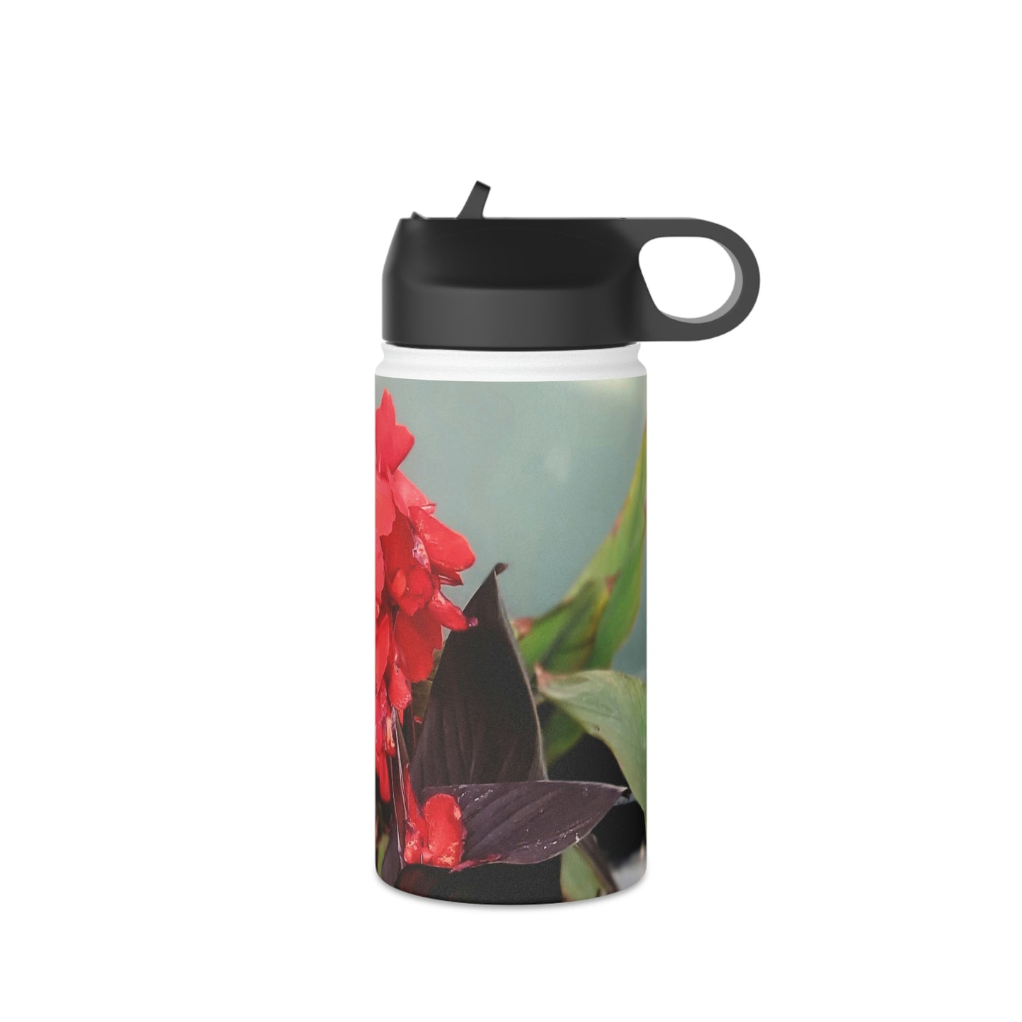 Red Canna | Stainless Steel Water Bottle, Standard Lid | High Bloom Collection | Life By Ortavia