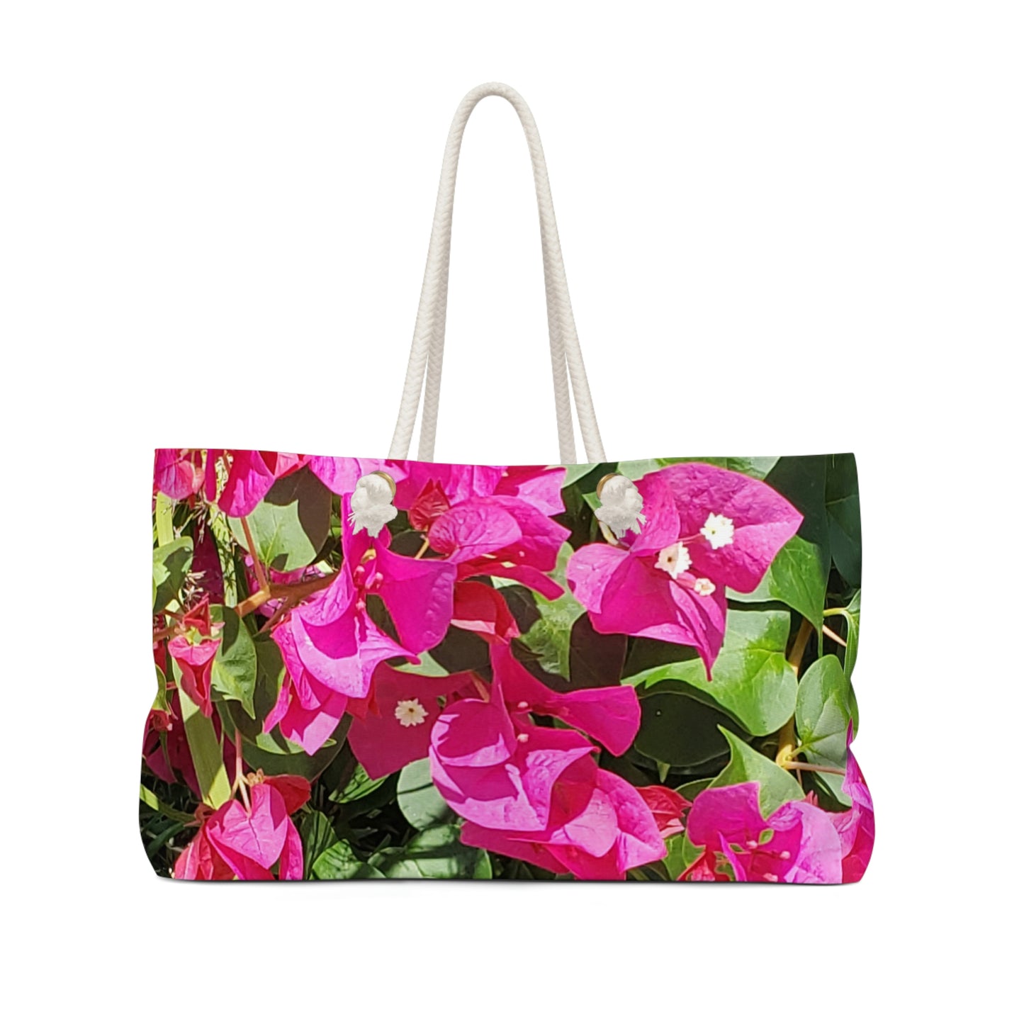 Hot Pink Bougainvillea | High Bloom Collection | Weekender Bag 24" x13" | Life By Ortavia