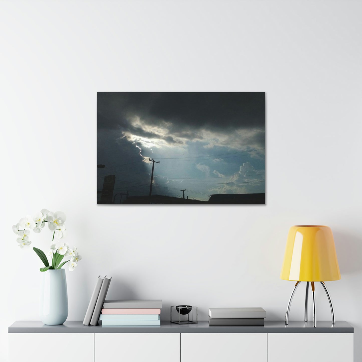 Sun Through Dark Clouds | Wall Art Canvas | Heavens Collection