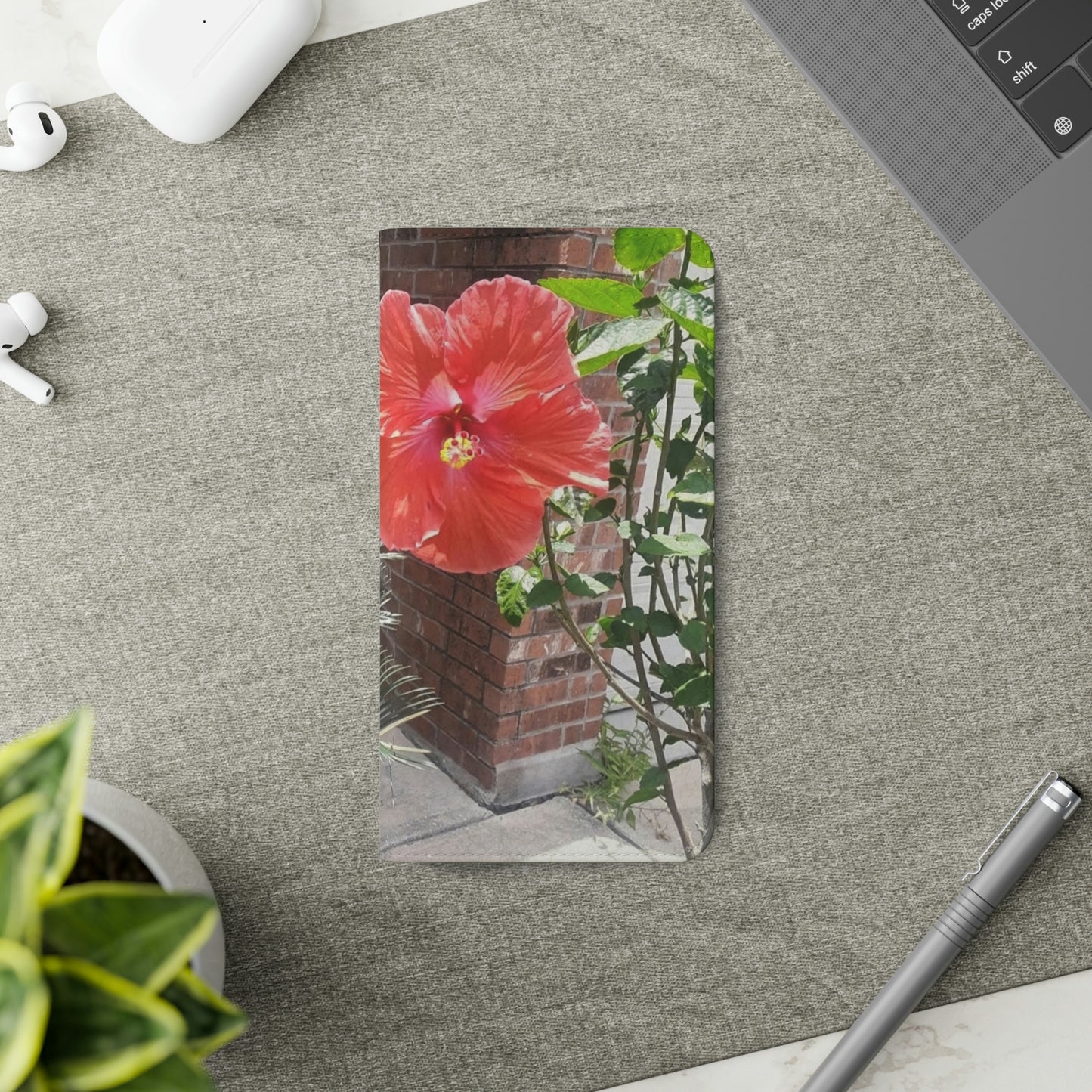 Peach Hibiscus | Folio Phone Case | High Bloom Collection | Life By Ortavia