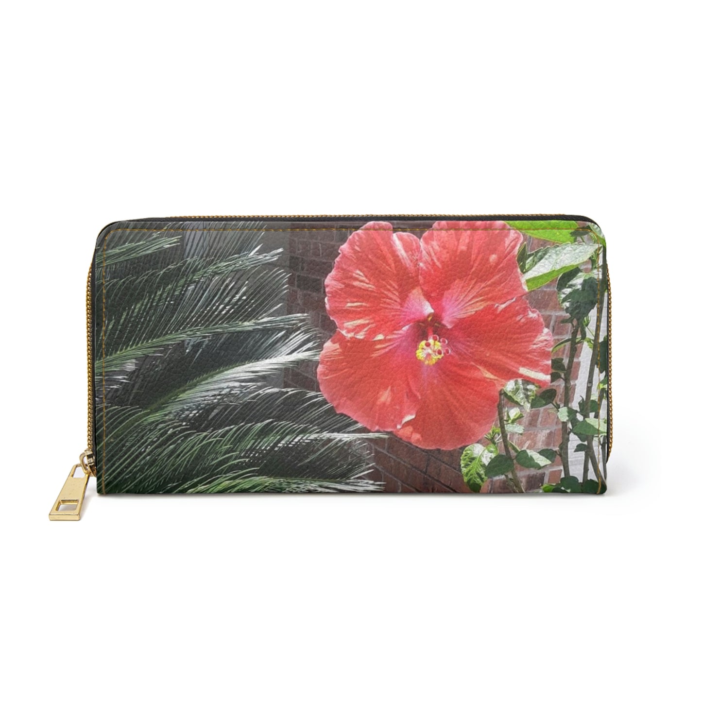 Peach Hibiscus | High Bloom Collection | Zipper Wallet | Life By Ortavia