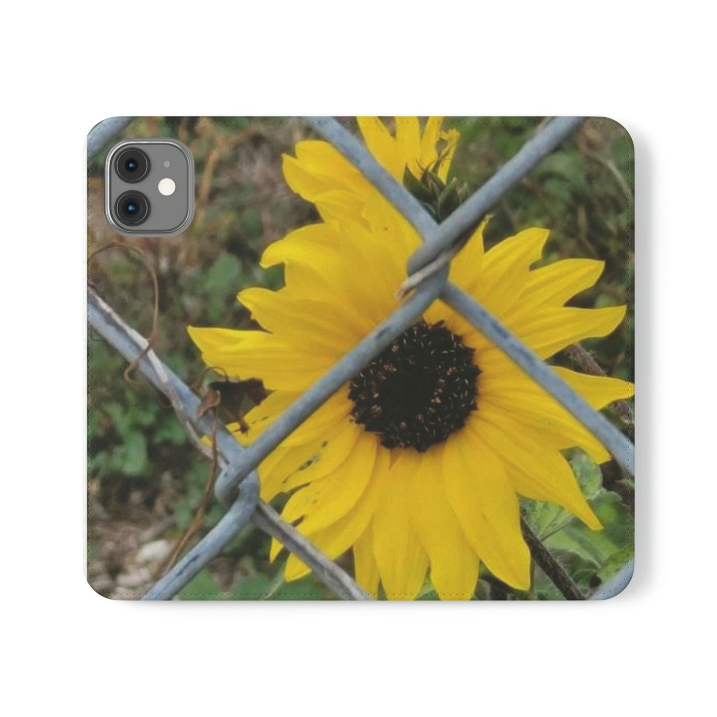 Sunflower Behind A Fence | Folio Phone Case | High Bloom Collection | Life By Ortavia