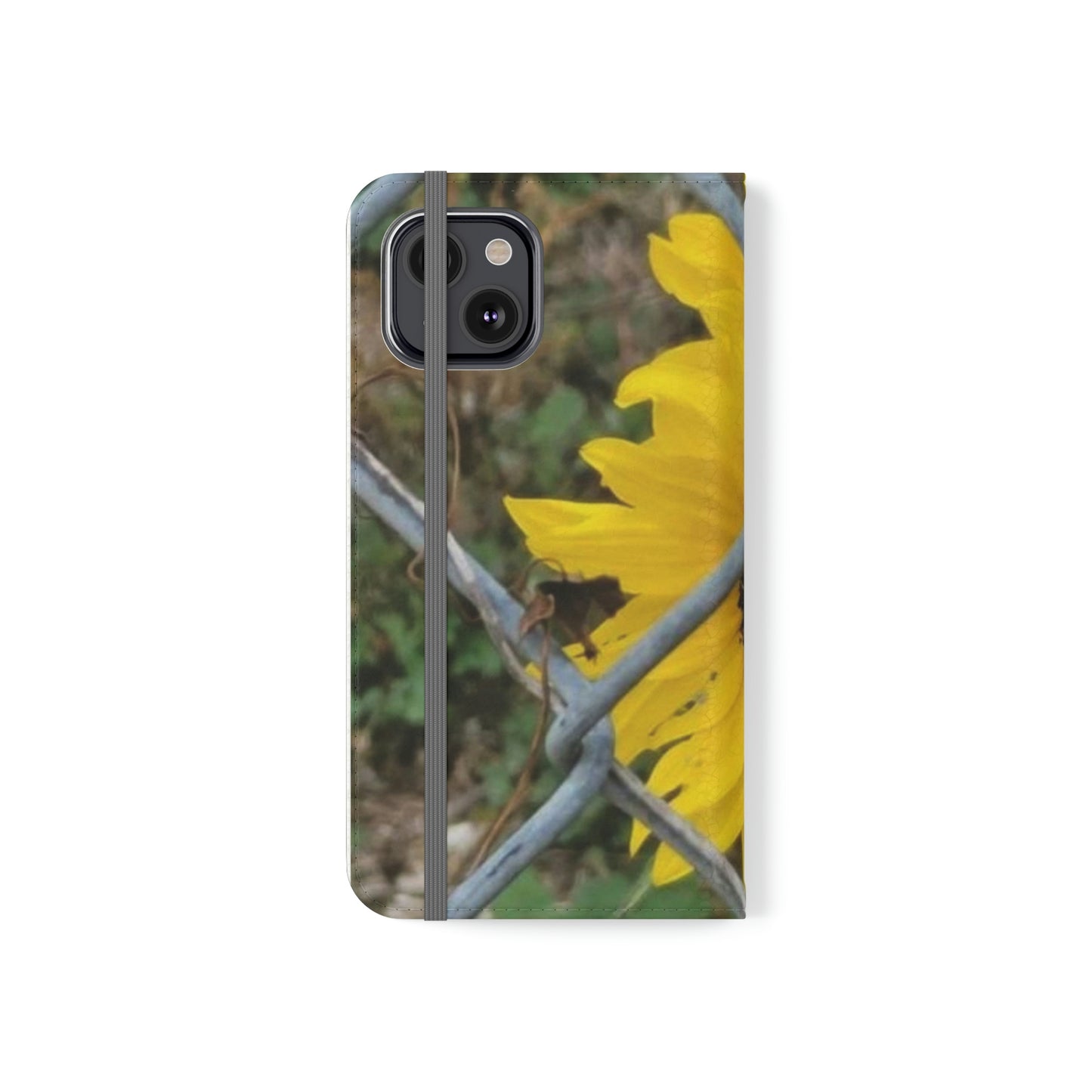 Sunflower Behind A Fence | Folio Phone Case | High Bloom Collection | Life By Ortavia
