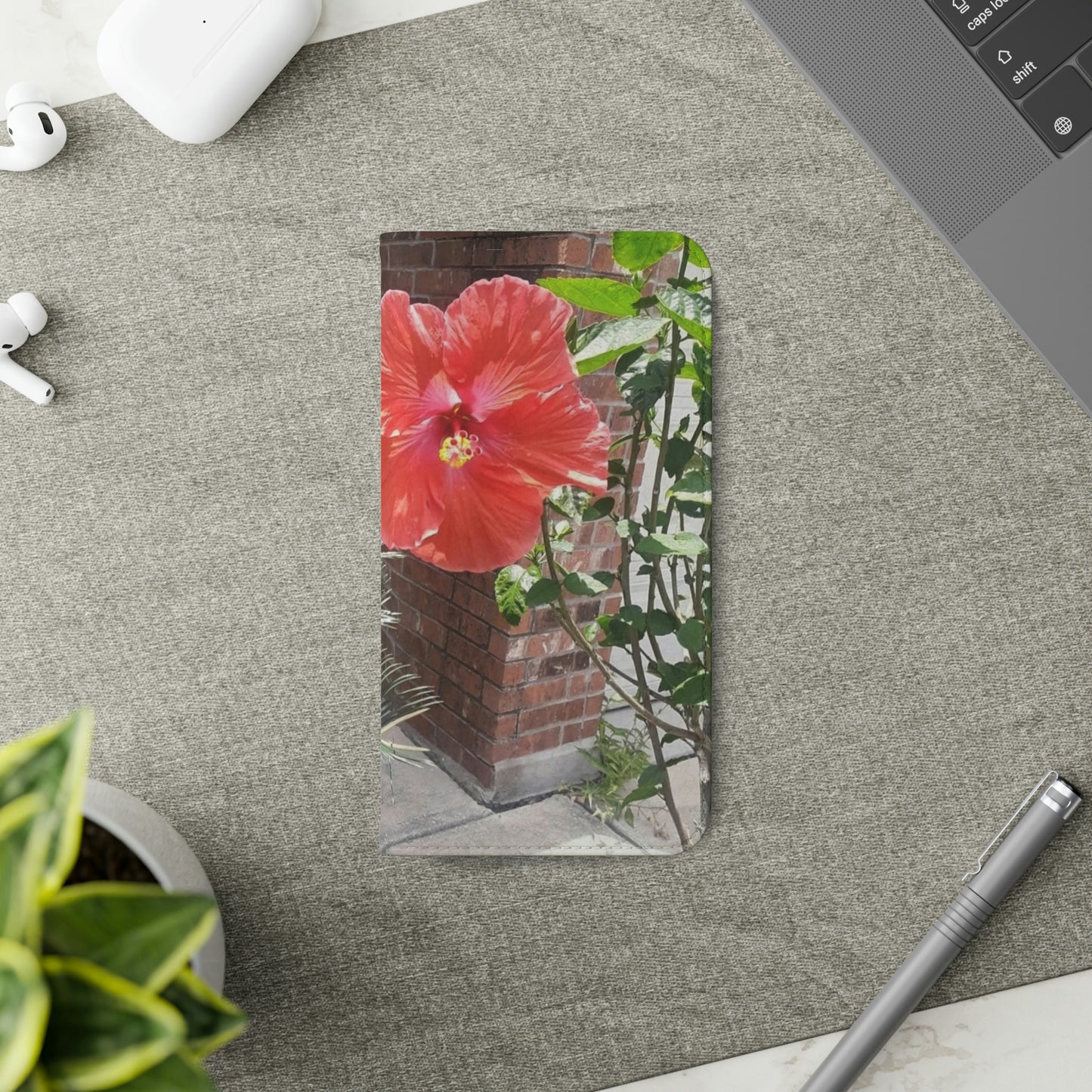 Peach Hibiscus | Folio Phone Case | High Bloom Collection | Life By Ortavia