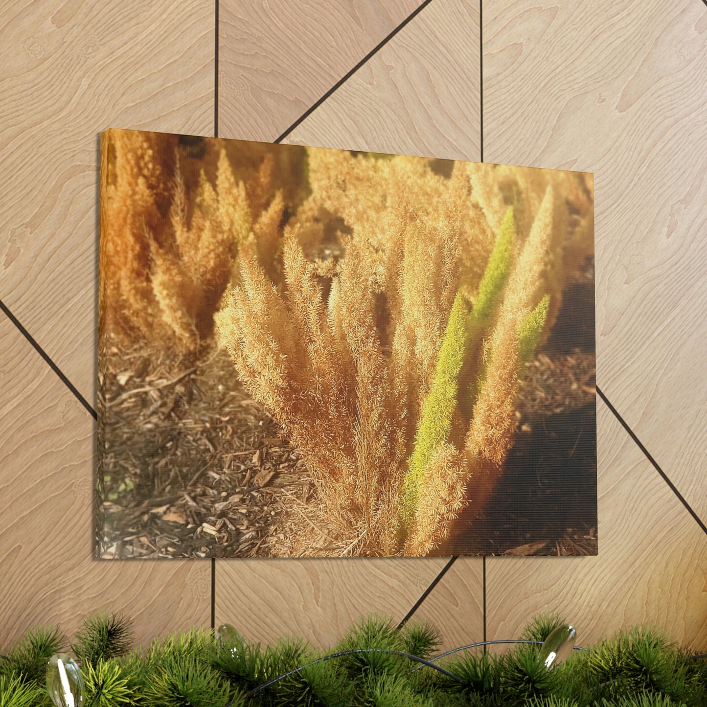 Golden Foxtail Fern | Wall Art Canvas | High Bloom Collection | Life By Ortavia