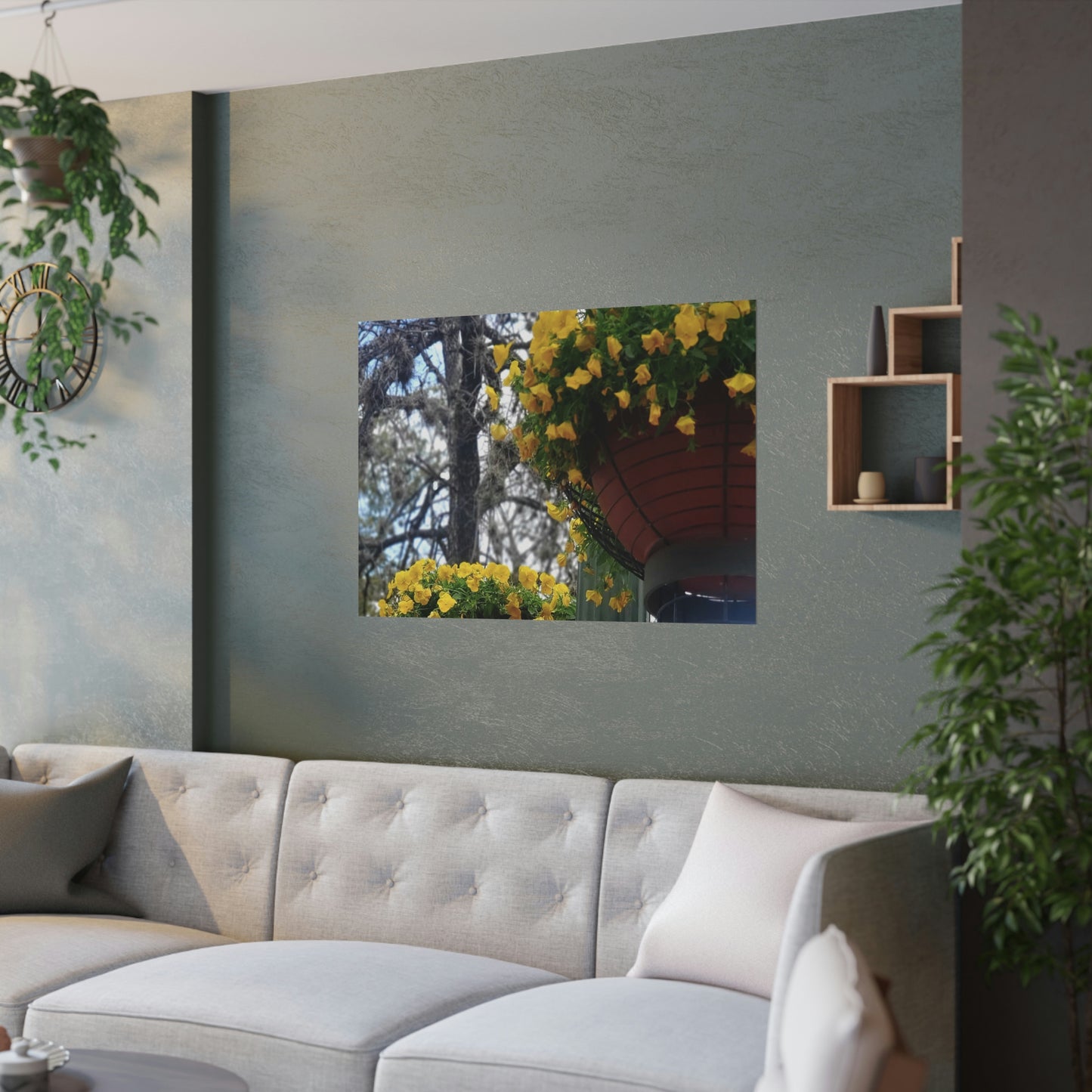 Yellow Pansies Downtown | Satin Posters (210gsm) | High Bloom Collection | Life By Ortavia