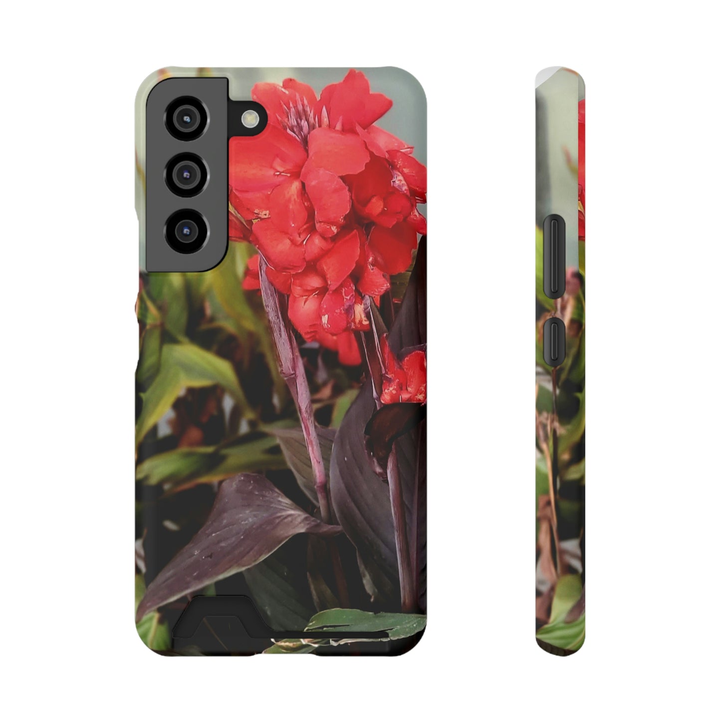 Red Canna | Phone Case With Card Holder | High Bloom Collection | Life By Ortavia