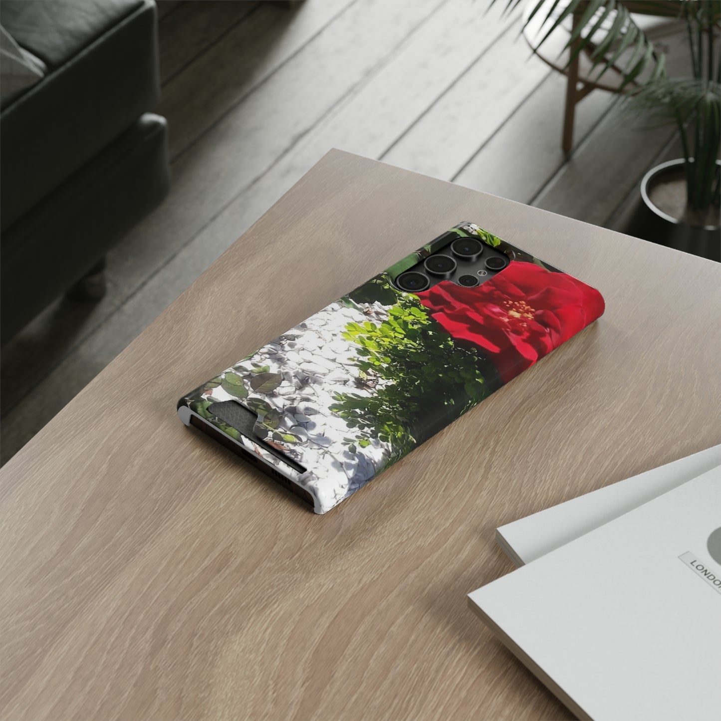 Europeana Red Rose | Phone Case with Card Holder | High Bloom Collection | Life By Ortavia