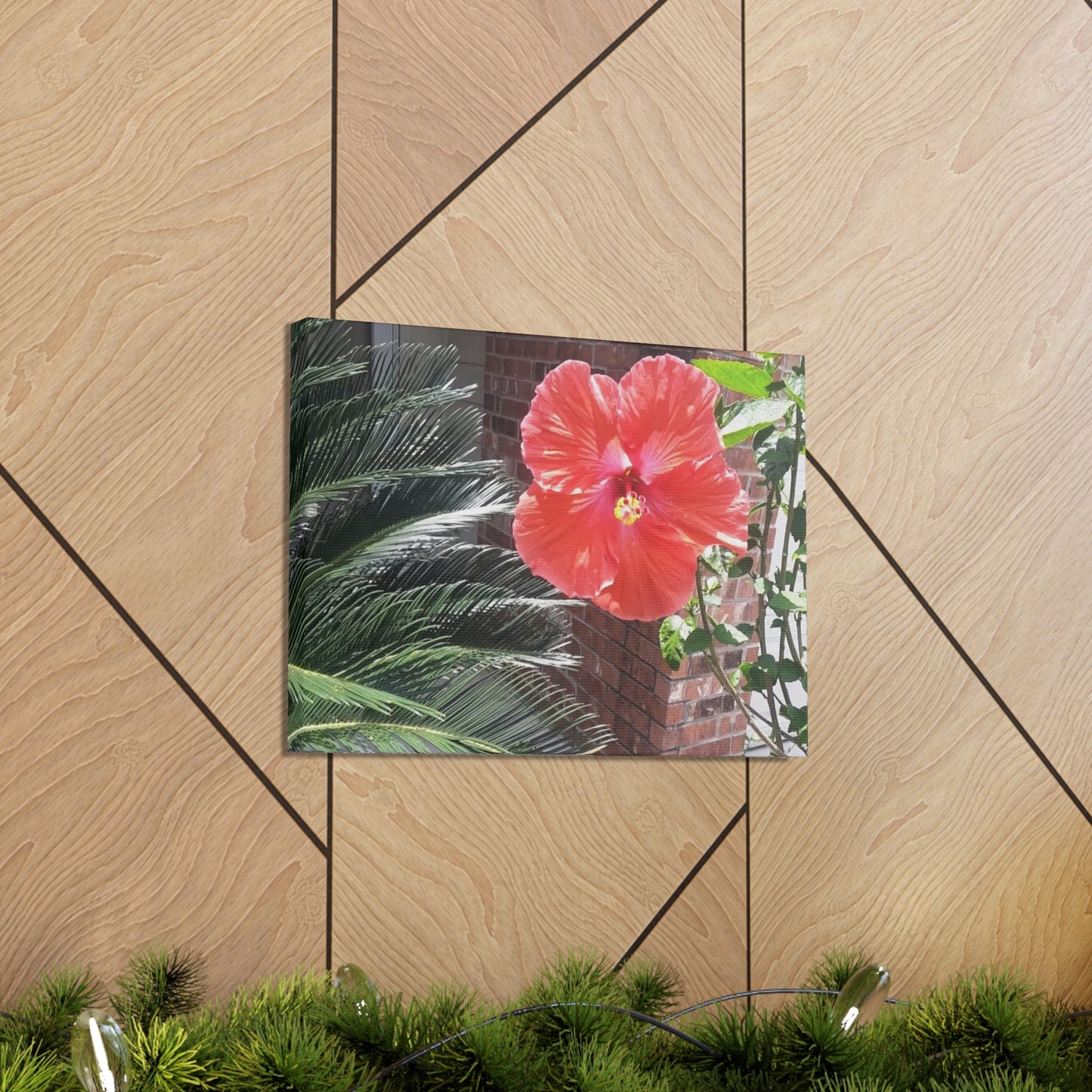 Art Prints & Wall Art, Gallery Canvas with Peach Hibiscus Flower