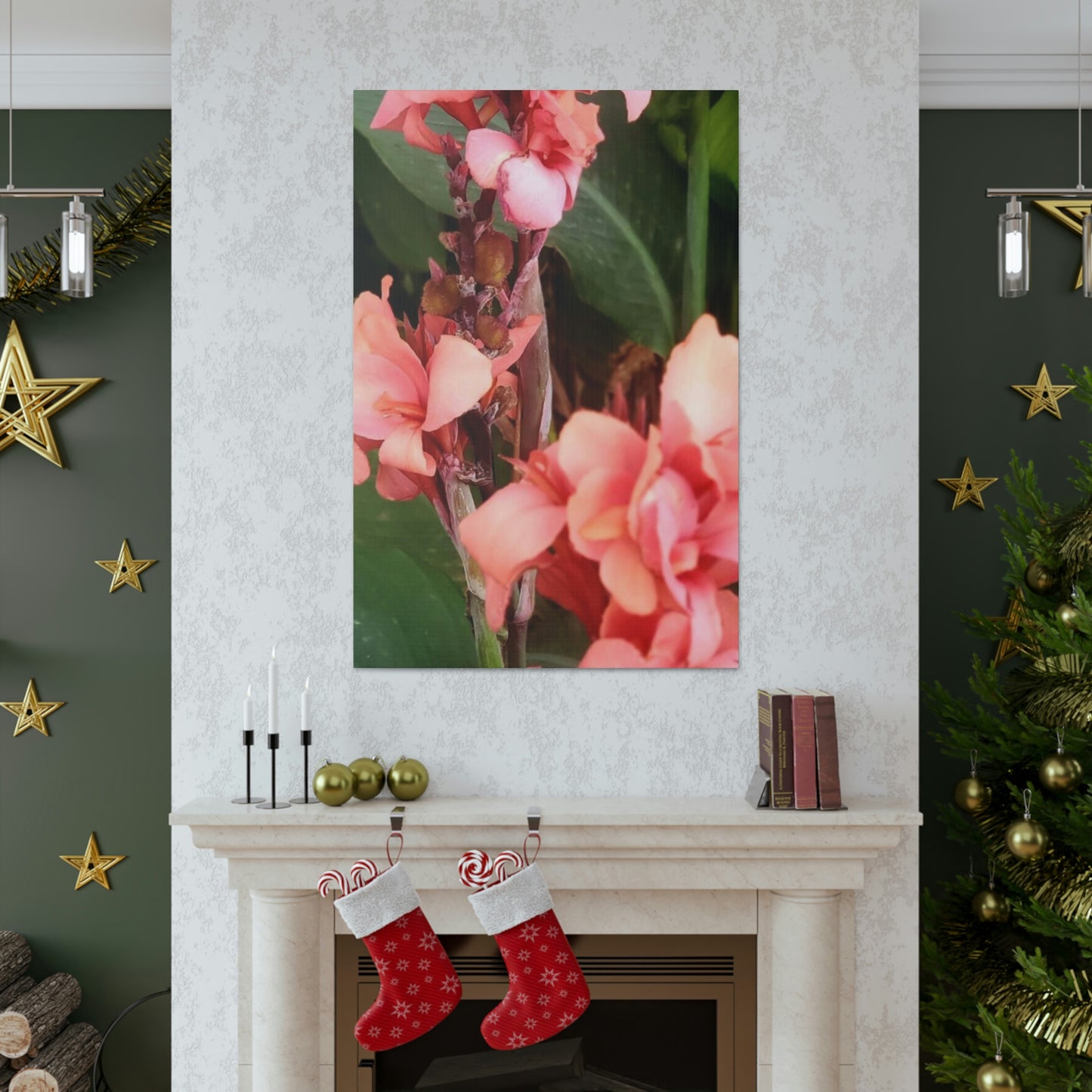 Art Prints & Wall Art, Canvas Gallery with Pink Canna Flower