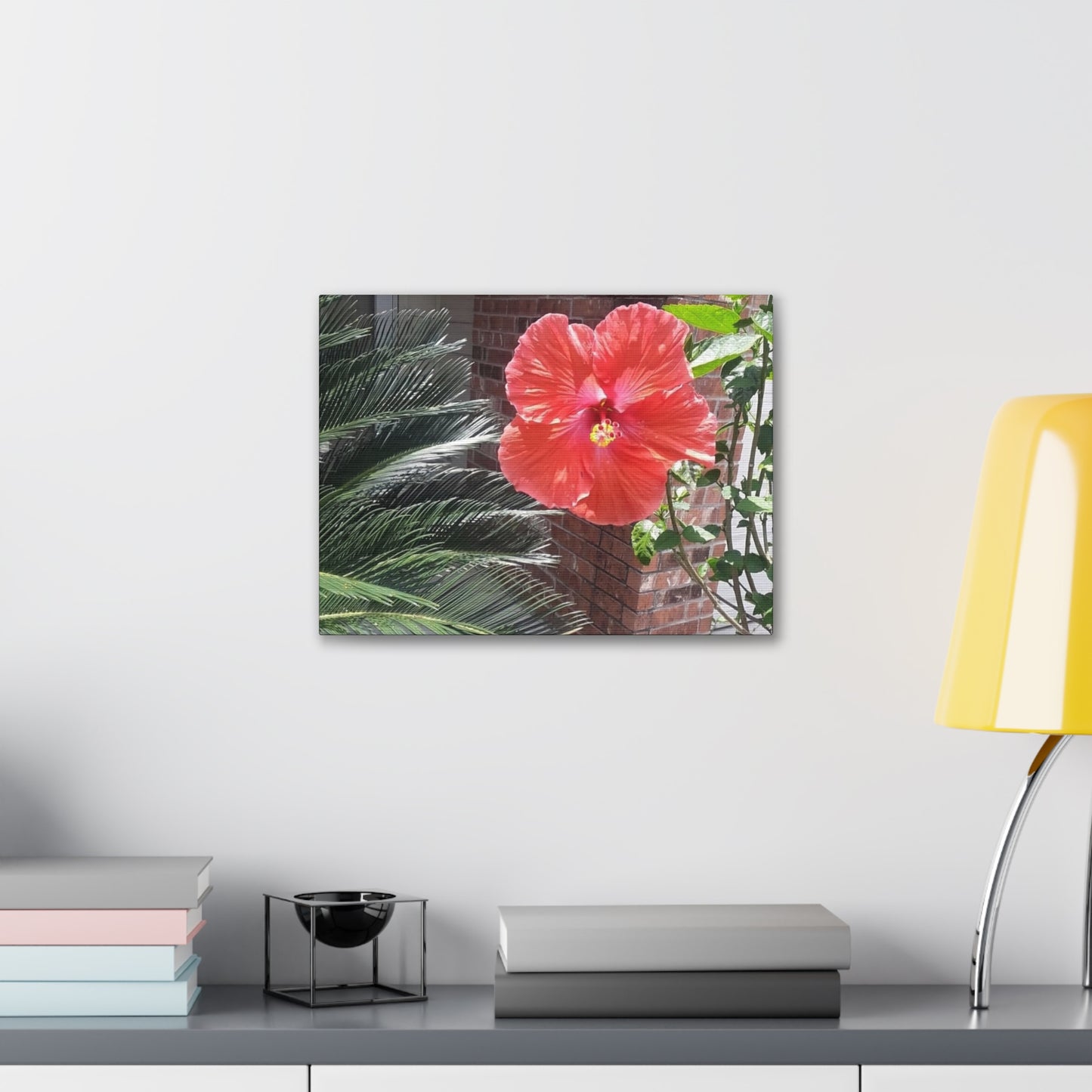 Art Prints & Wall Art, Gallery Canvas with Peach Hibiscus Flower