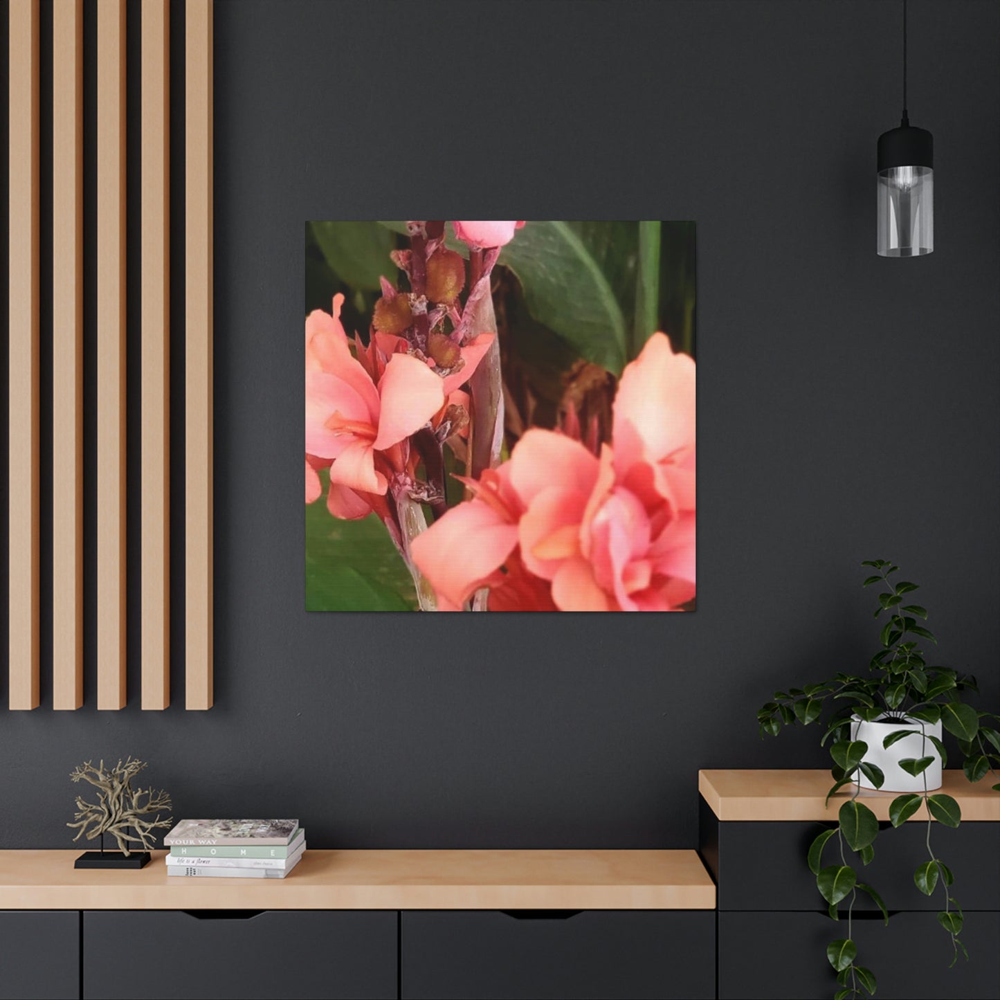 Art Prints & Wall Art, Canvas Gallery with Pink Canna Flower