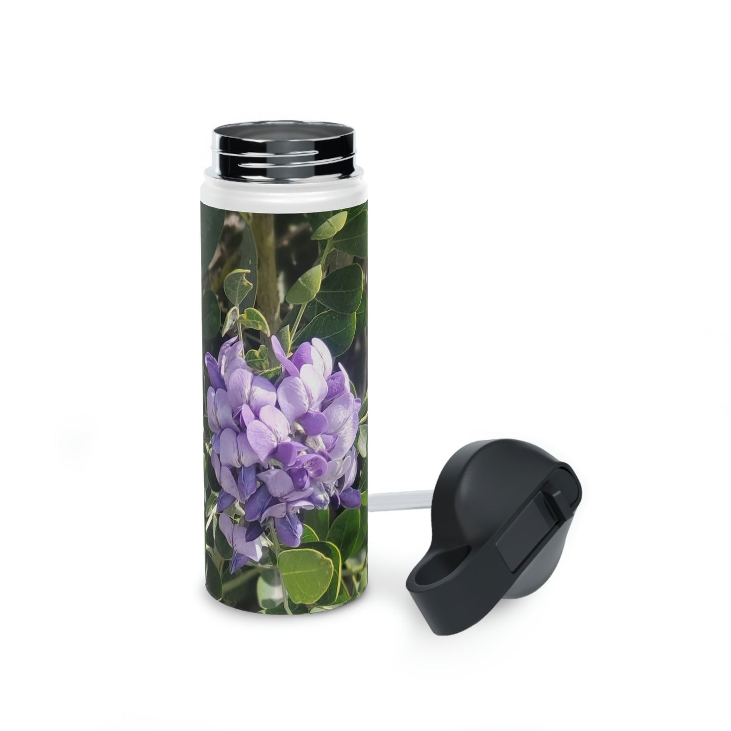 Purple Texas Mountain Laurel | Stainless Steel Water Bottle, Standard Lid