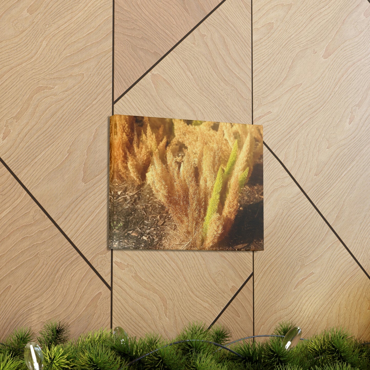 Golden Foxtail Fern | Wall Art Canvas | High Bloom Collection | Life By Ortavia