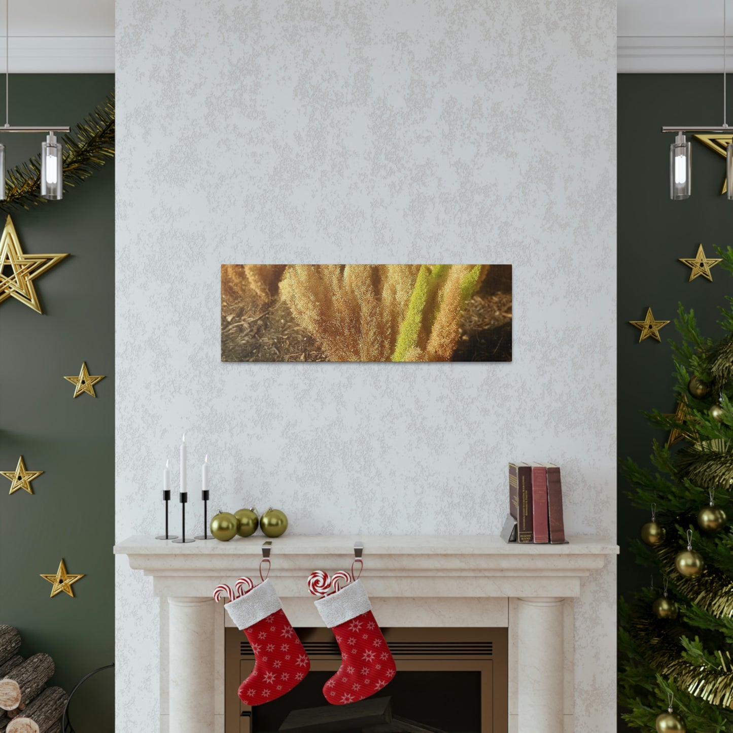 Golden Foxtail Fern | Wall Art Canvas | High Bloom Collection | Life By Ortavia