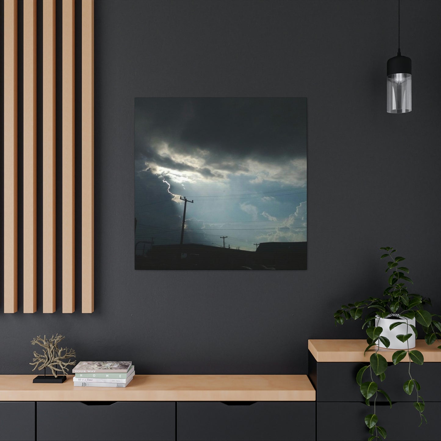 Sun Through Dark Clouds | Wall Art Canvas | Heavens Collection