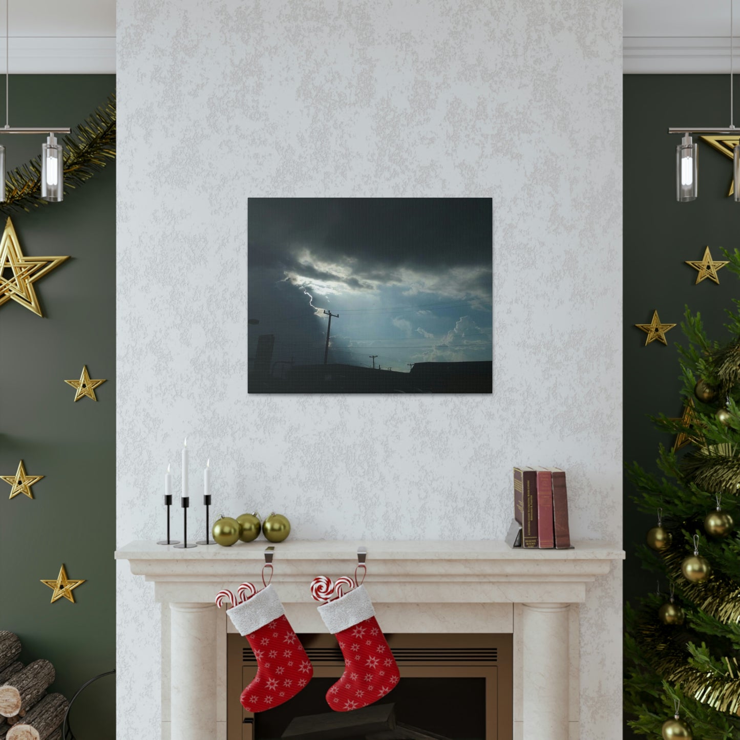 Sun Through Dark Clouds | Wall Art Canvas | Heavens Collection