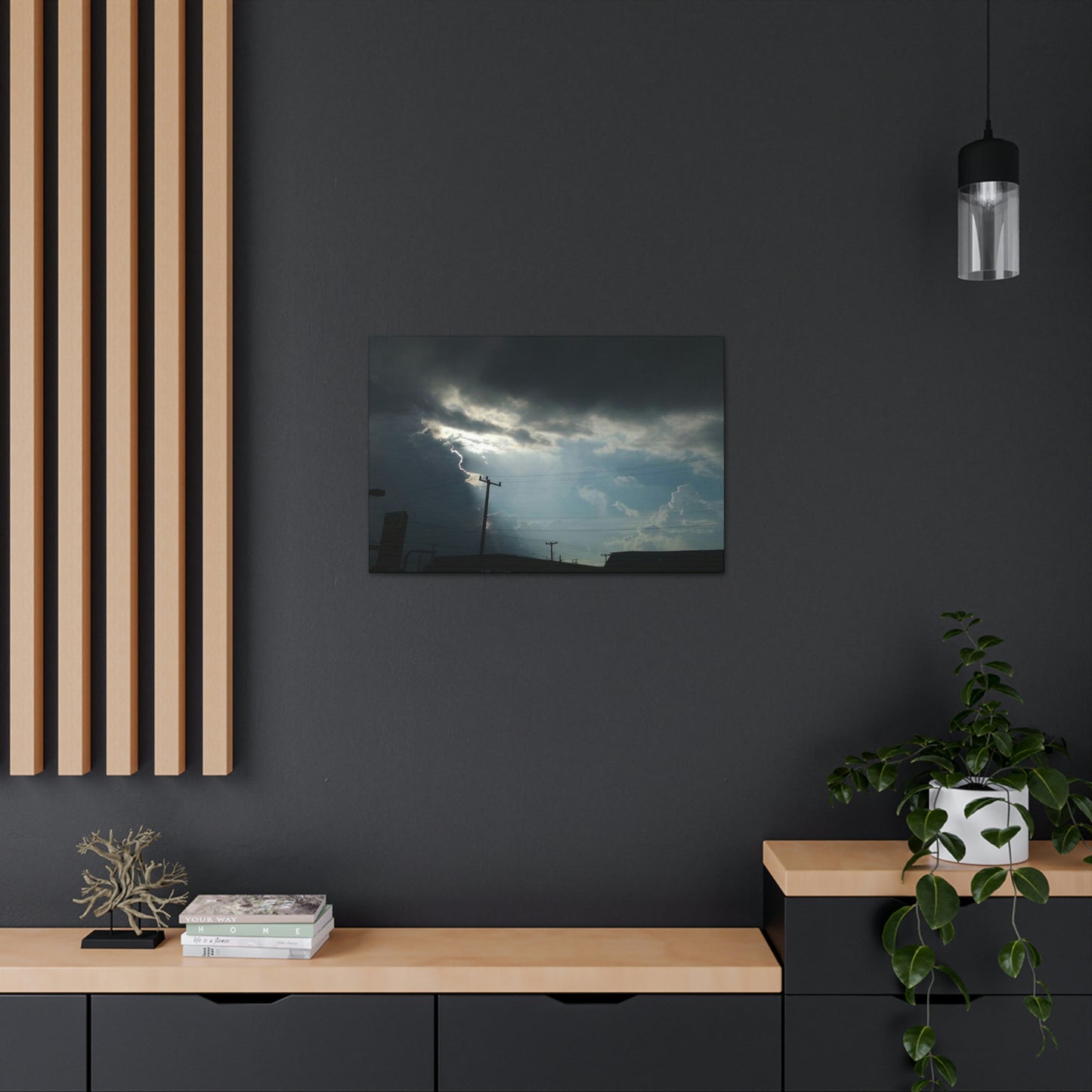 Sun Through Dark Clouds | Wall Art Canvas | Heavens Collection