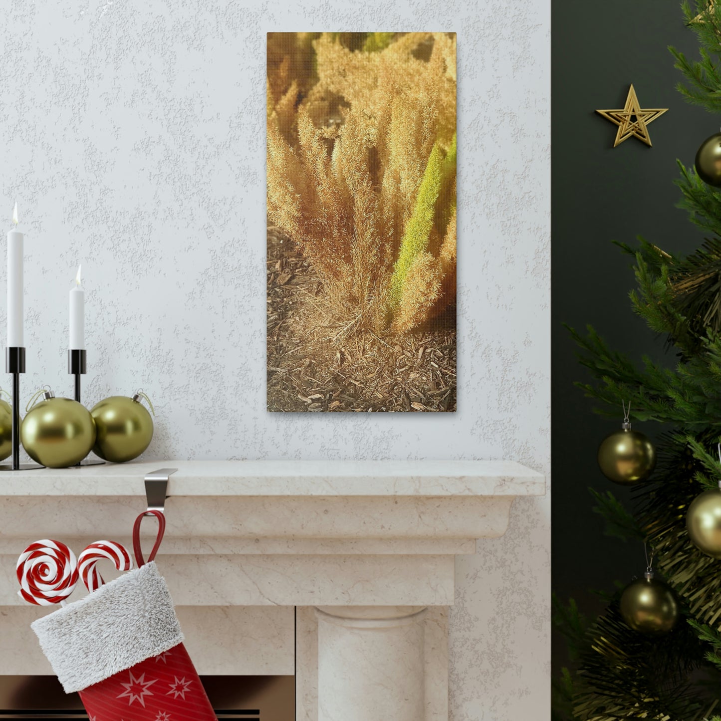 Golden Foxtail Fern | Wall Art Canvas | High Bloom Collection | Life By Ortavia
