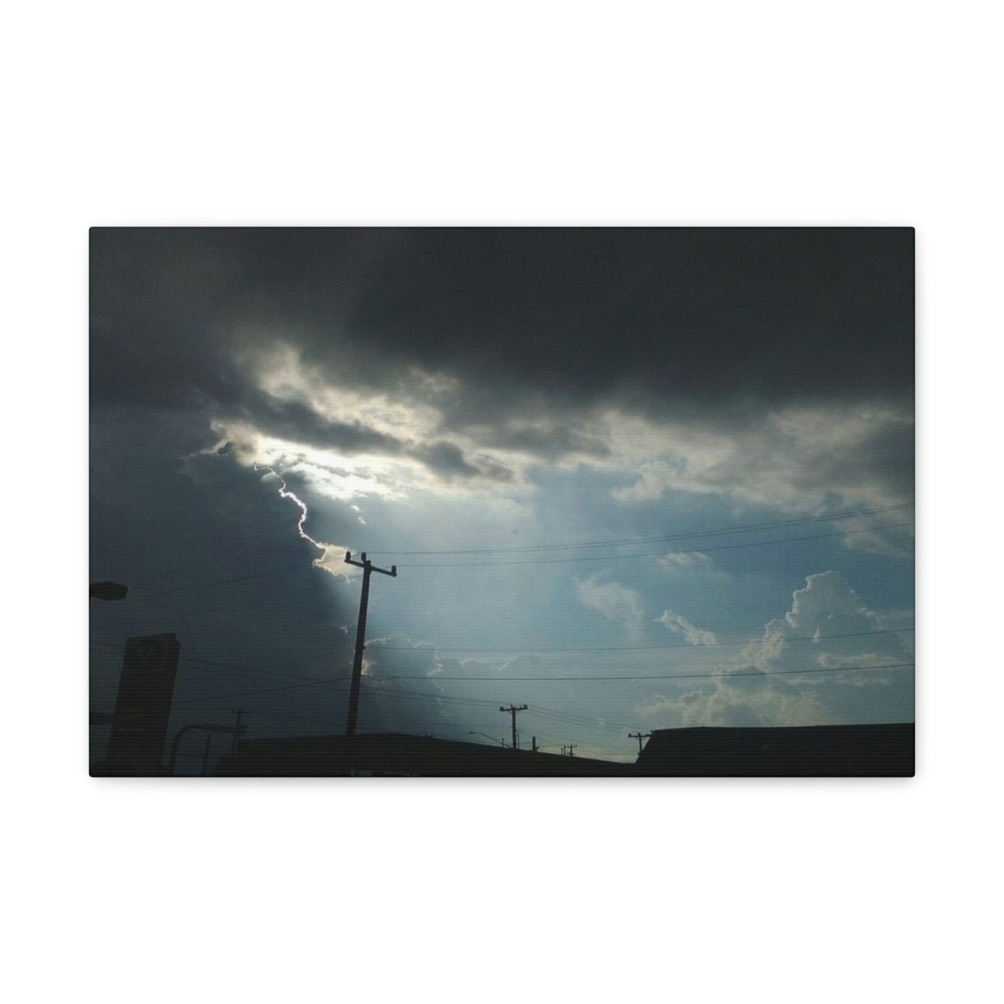 Sun Through Dark Clouds | Wall Art Canvas | Heavens Collection