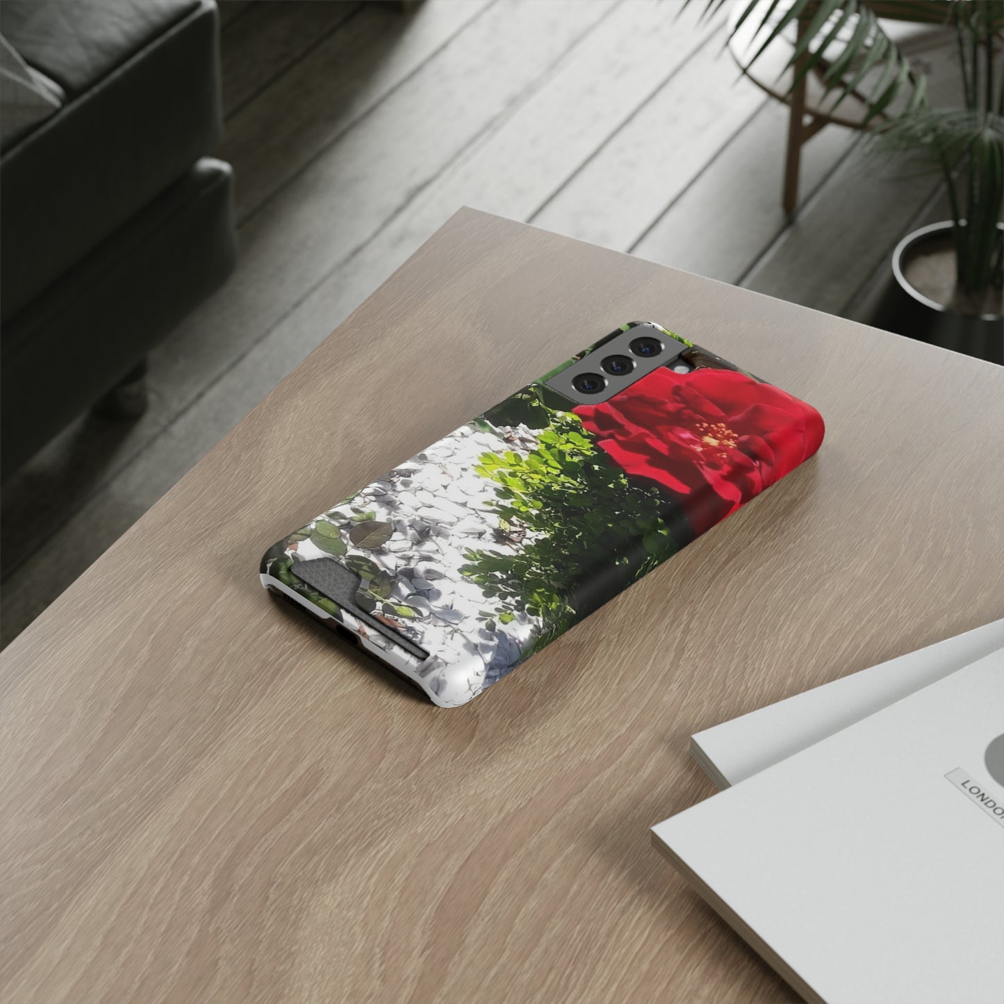 Europeana Red Rose | Phone Case with Card Holder | High Bloom Collection | Life By Ortavia