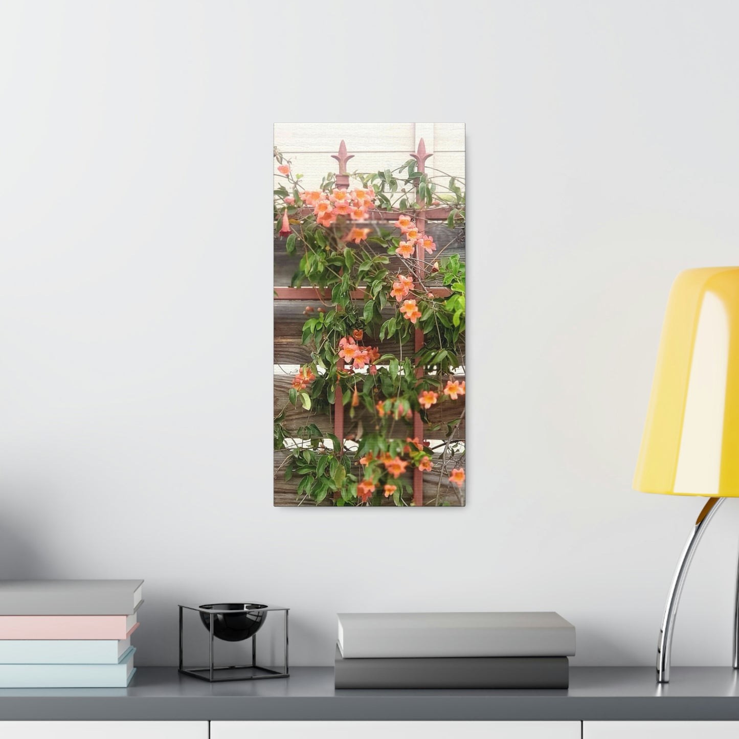 Flowers On A Rugged Fence | Wall Art Canvas | High Bloom Collection | Life By Ortavia