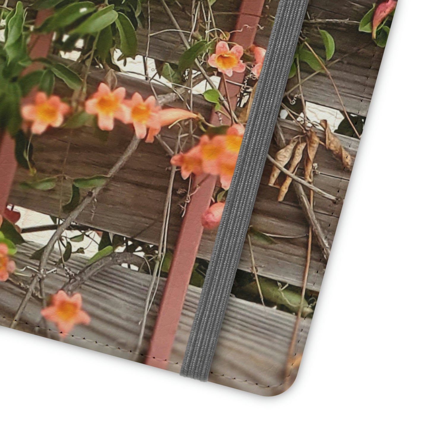 Flowers On A Rugged Fence | Folio Phone Case | High Bloom Collection | Life By Ortavia