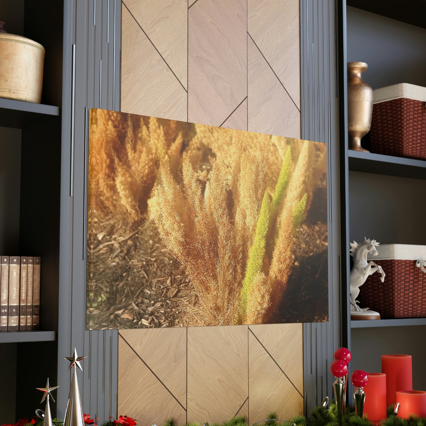 Golden Foxtail Fern | Wall Art Canvas | High Bloom Collection | Life By Ortavia
