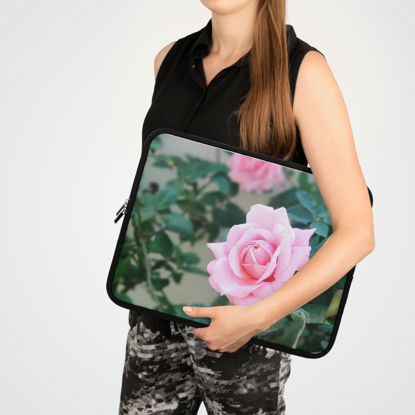Laptop Sleeve with Focus on a Rose Flower Design 7 Inch 10 Inch 13 Inch 15 Inch 17 Inch