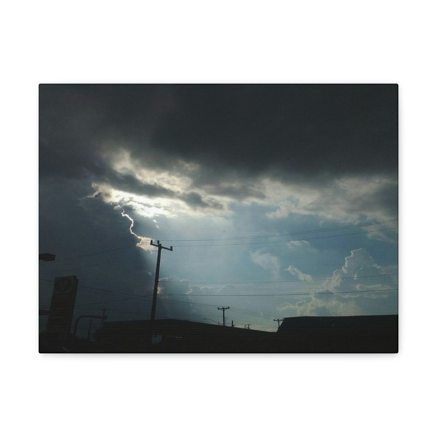 Sun Through Dark Clouds | Wall Art Canvas | Heavens Collection
