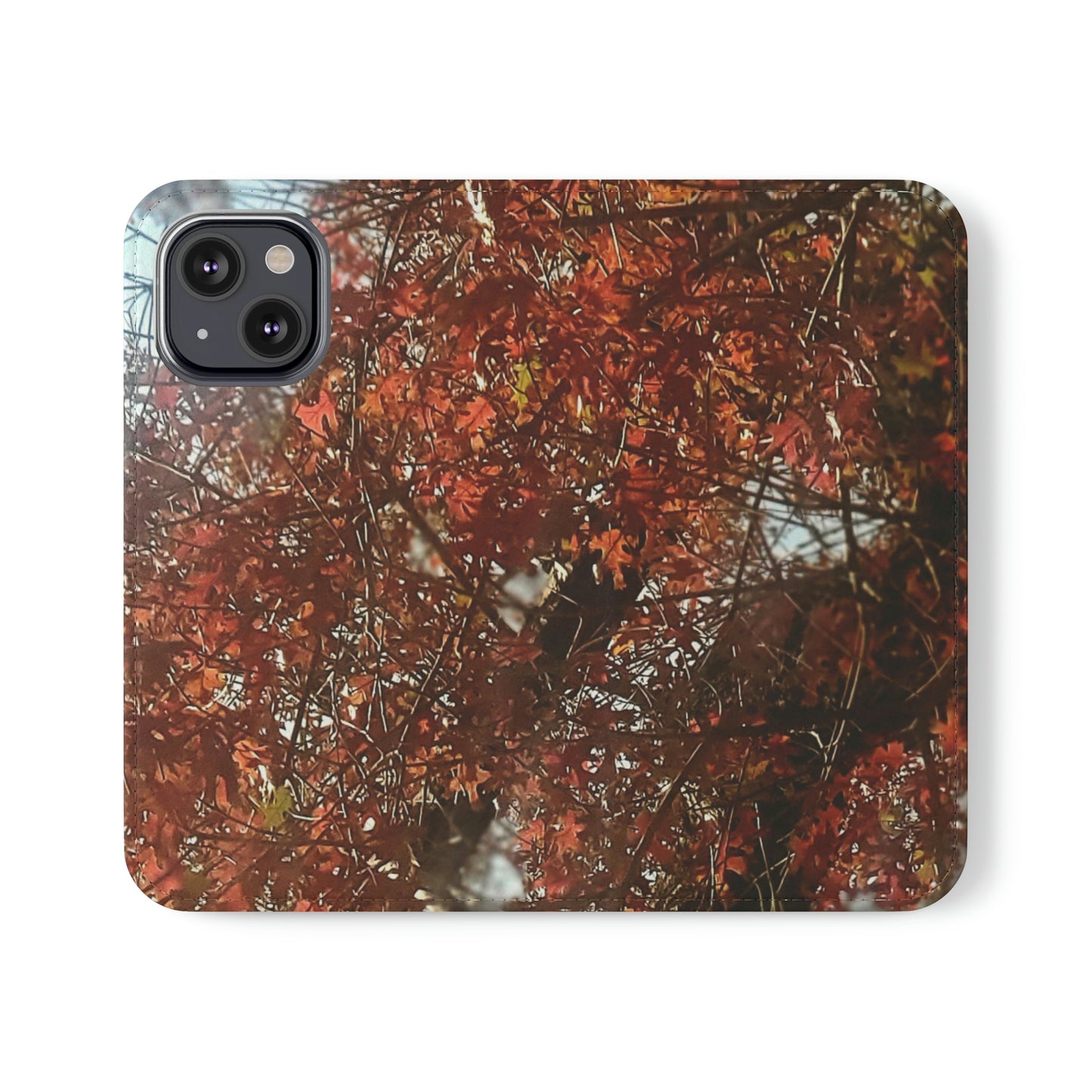 Red Autumn Leaves | Folio Phone Case | High Bloom Collection | Life By Ortavia