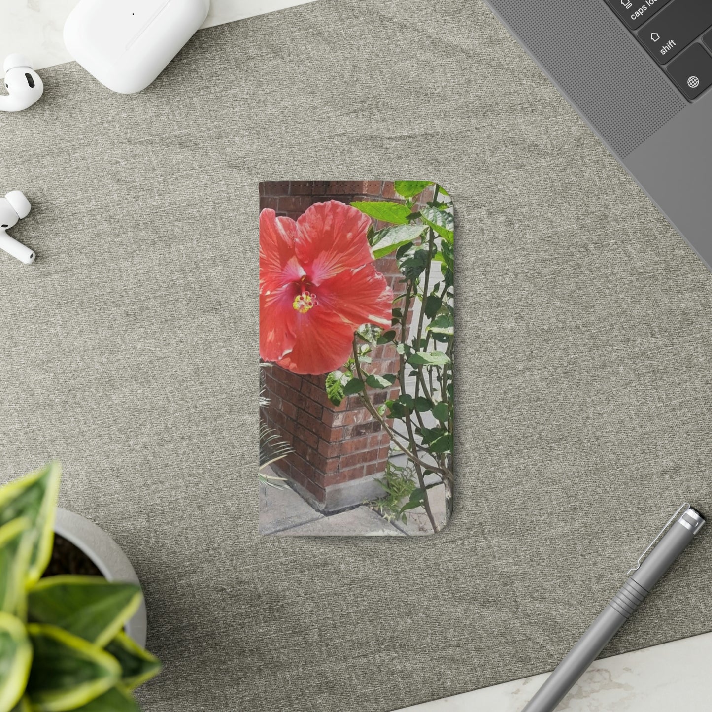Peach Hibiscus | Folio Phone Case | High Bloom Collection | Life By Ortavia