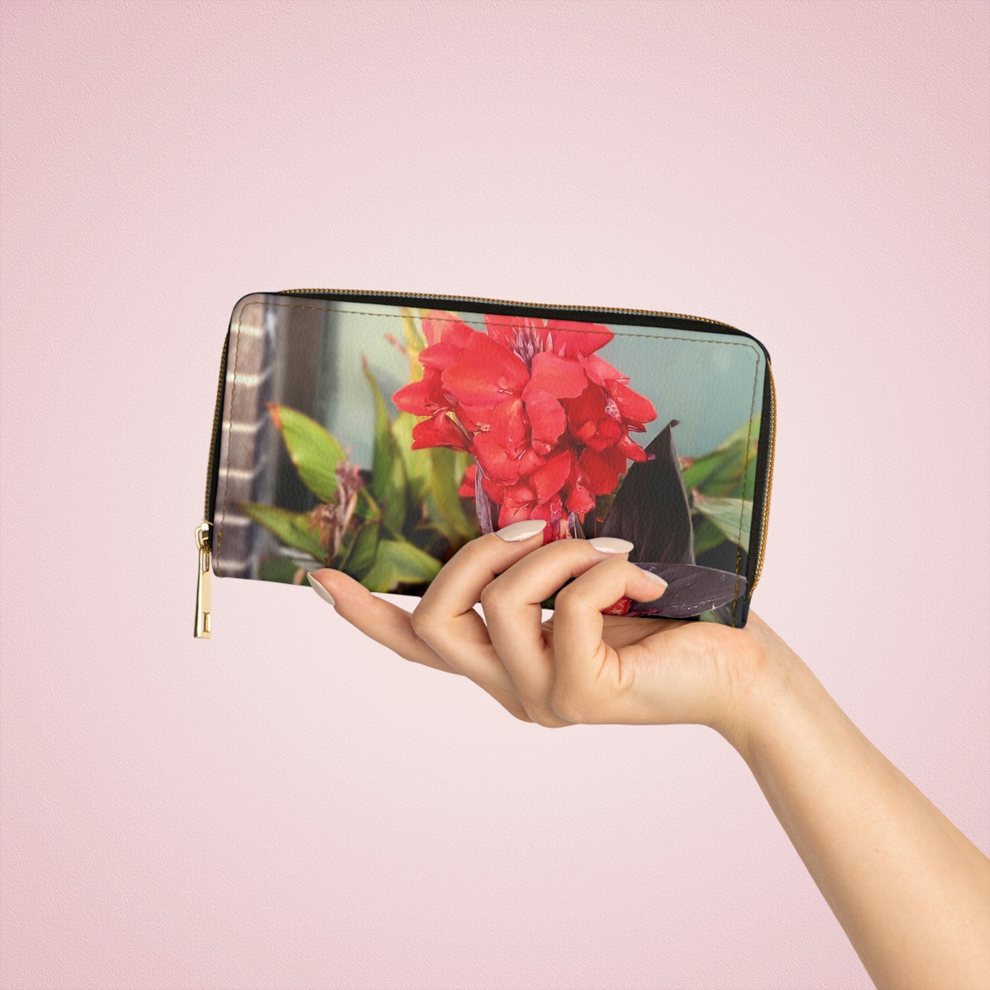 Red Canna | High Bloom Collection | Zipper Wallet | Life By Ortavia