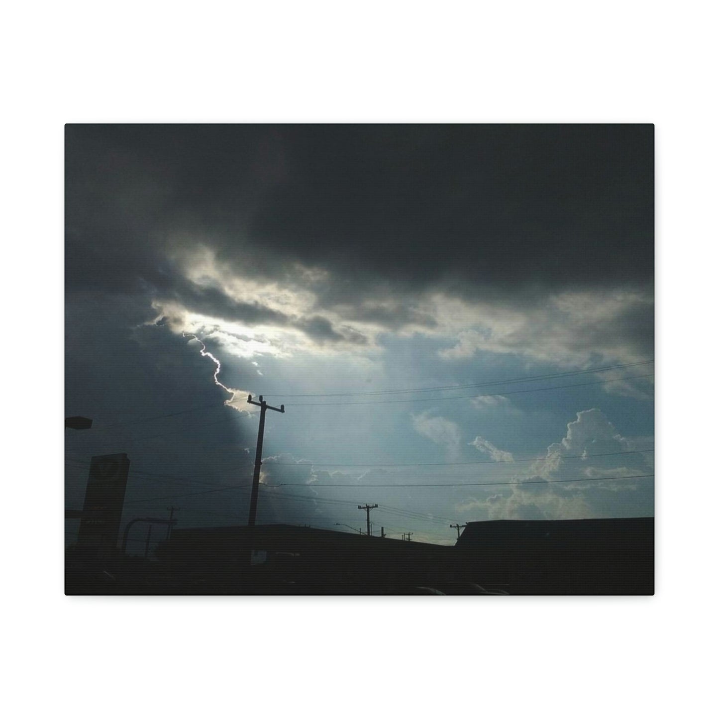Sun Through Dark Clouds | Wall Art Canvas | Heavens Collection