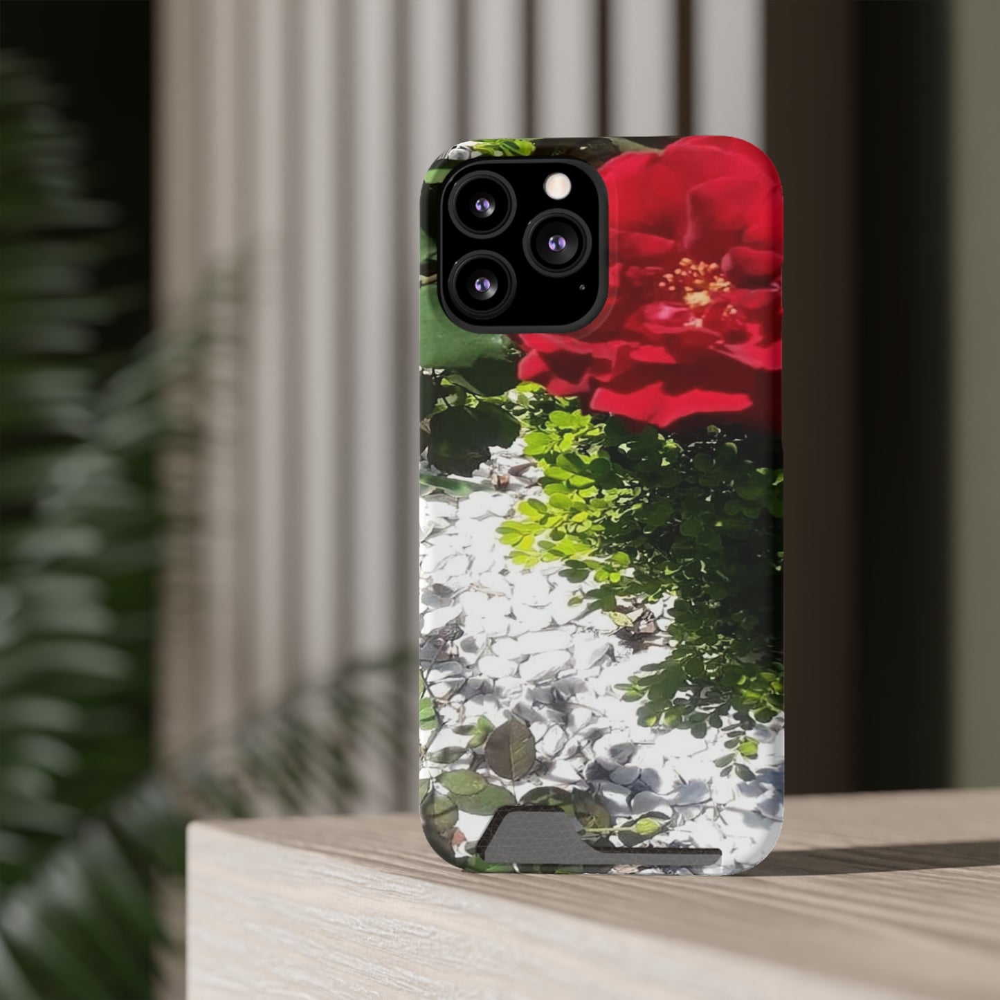 Europeana Red Rose | Phone Case with Card Holder | High Bloom Collection | Life By Ortavia