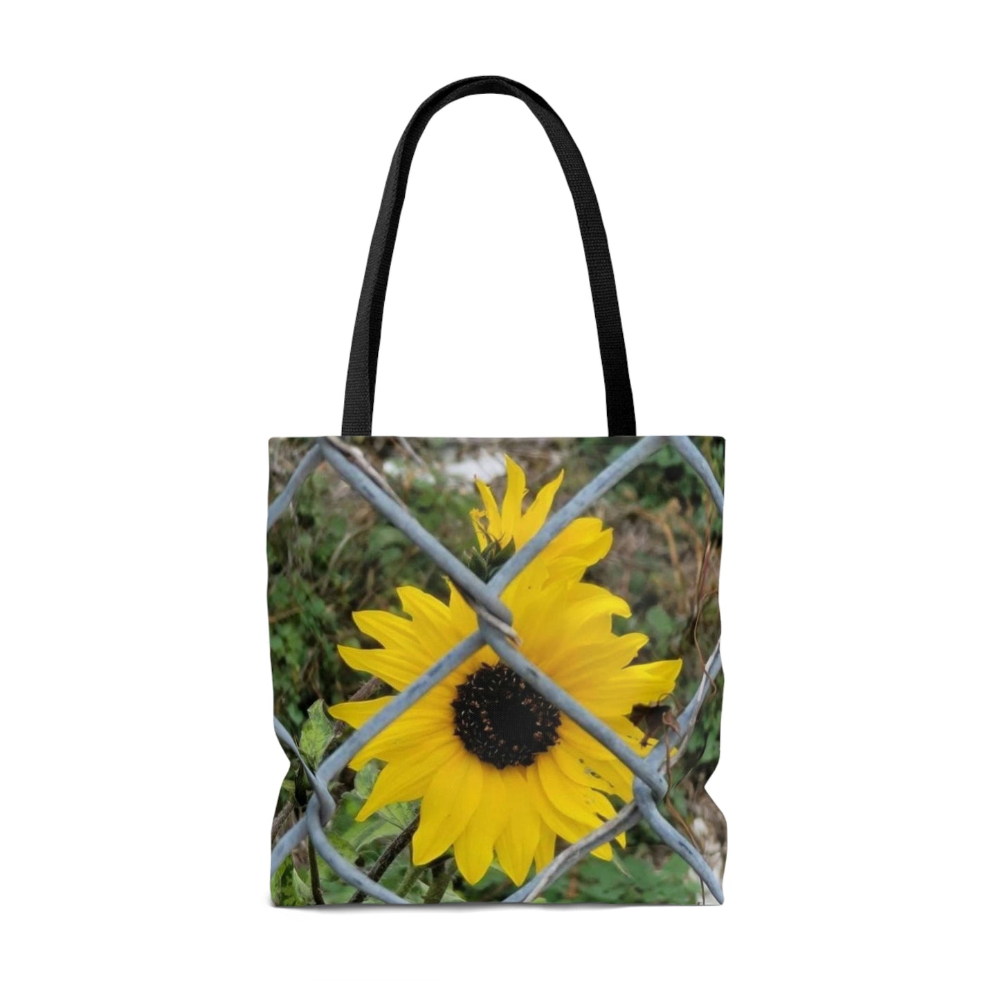 Sunflower Behind A Fence | Tote Bag | High Bloom Collection | Life By Ortavia