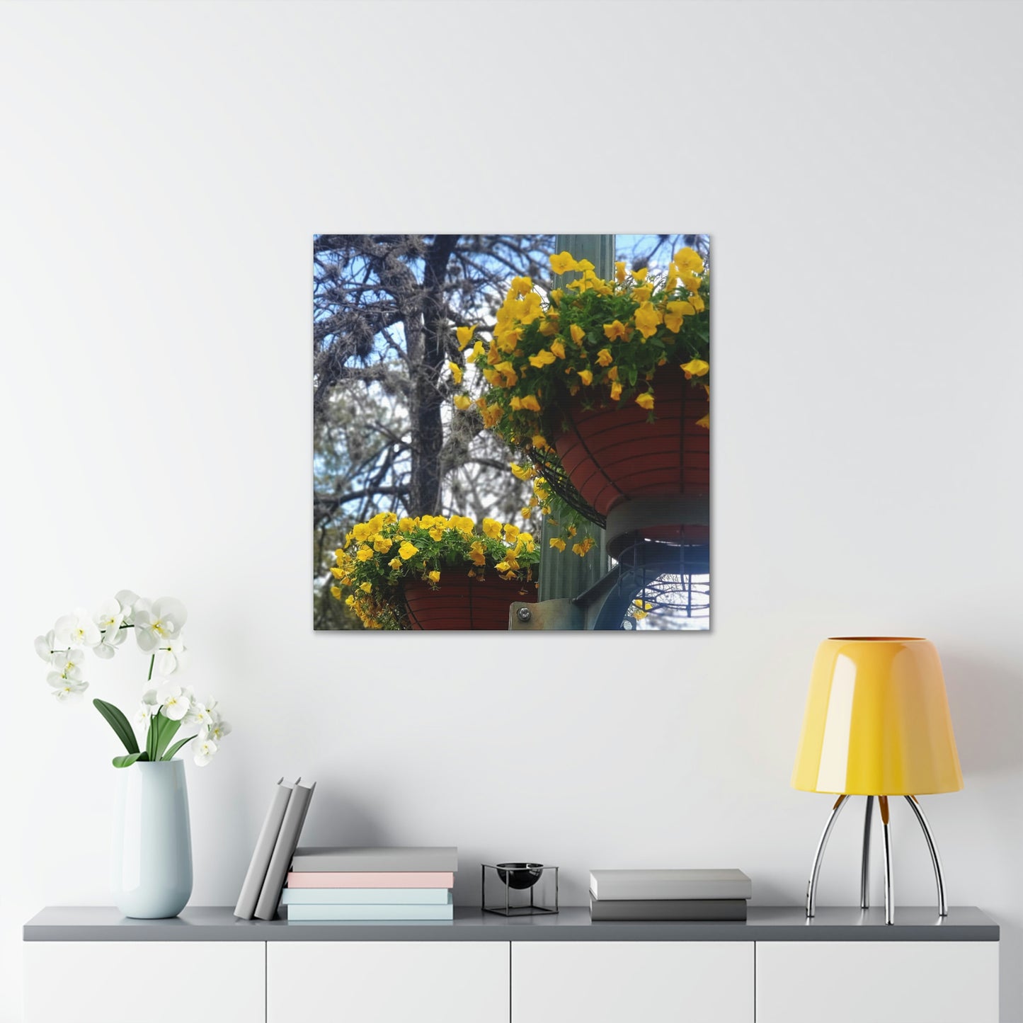 Yellow Pansies Downtown | Wall Art Canvas | High Bloom Collection | Life By Ortavia
