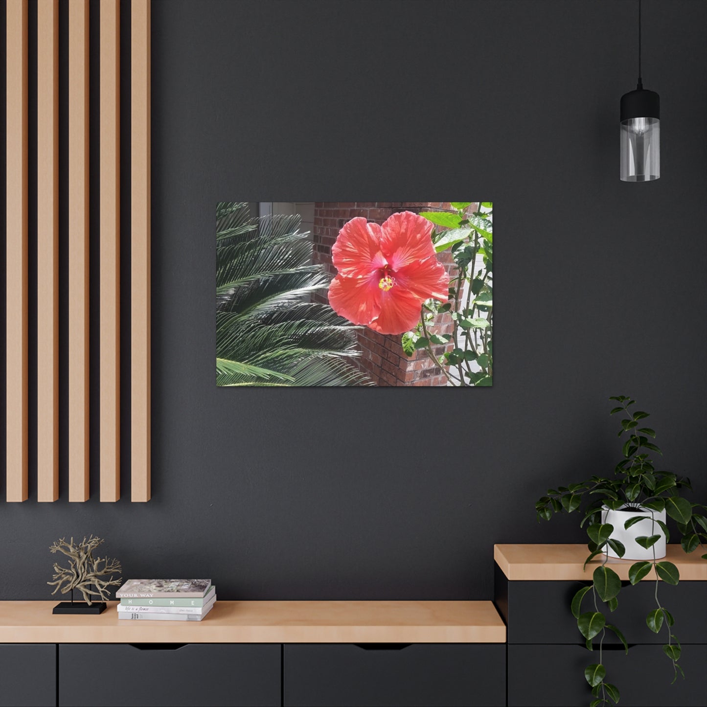 Art Prints & Wall Art, Gallery Canvas with Peach Hibiscus Flower