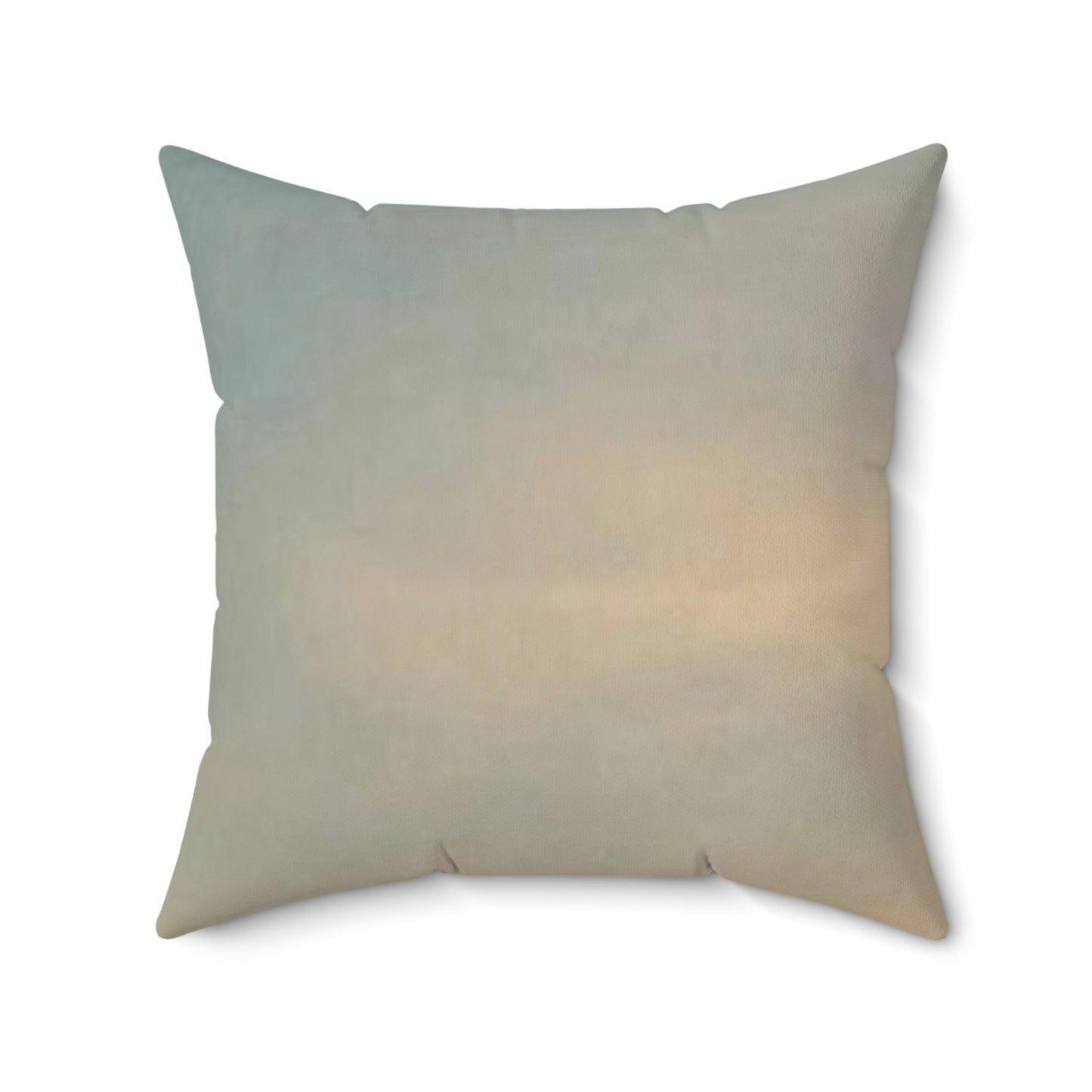 Spun Polyester Square Couch Pillow with Pink/Blue Multi-Colored Sky Design