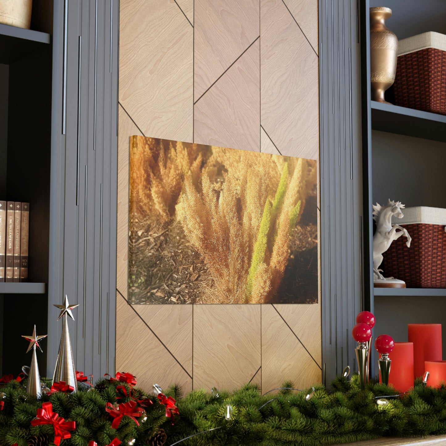 Golden Foxtail Fern | Wall Art Canvas | High Bloom Collection | Life By Ortavia
