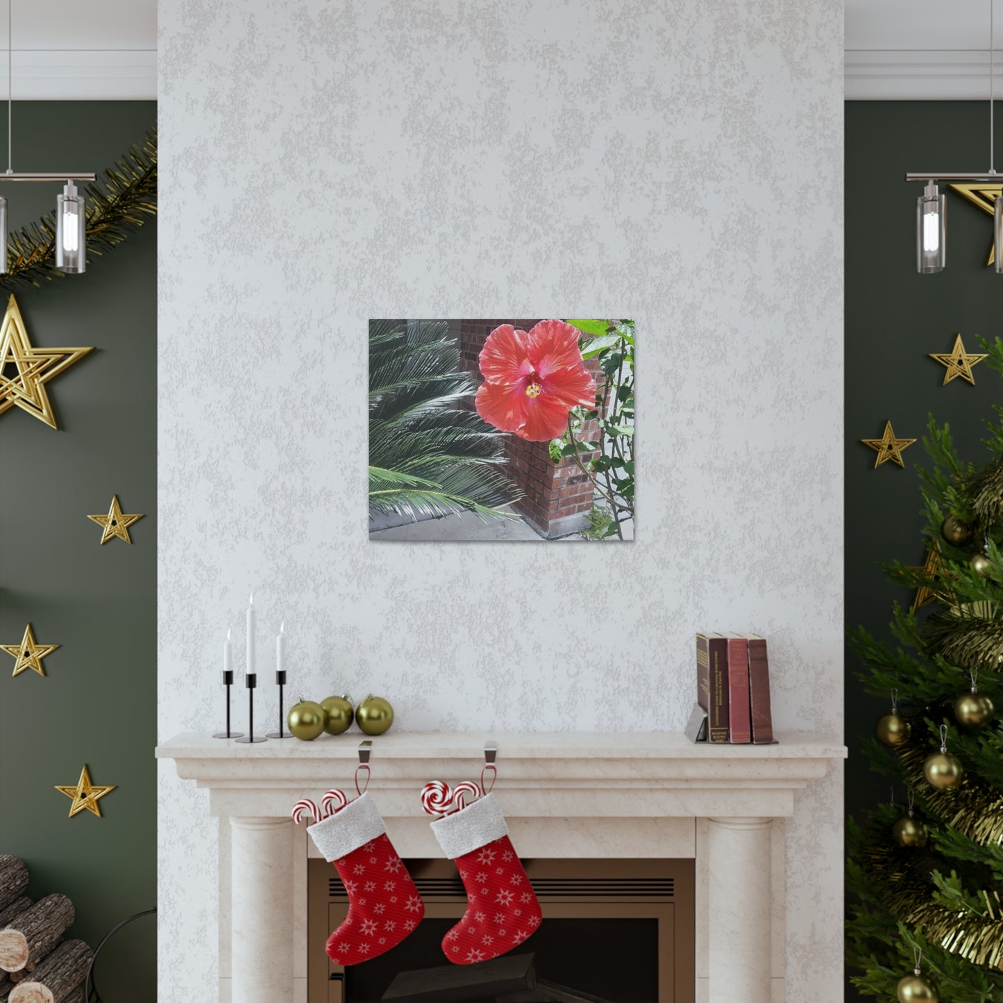 Art Prints & Wall Art, Gallery Canvas with Peach Hibiscus Flower