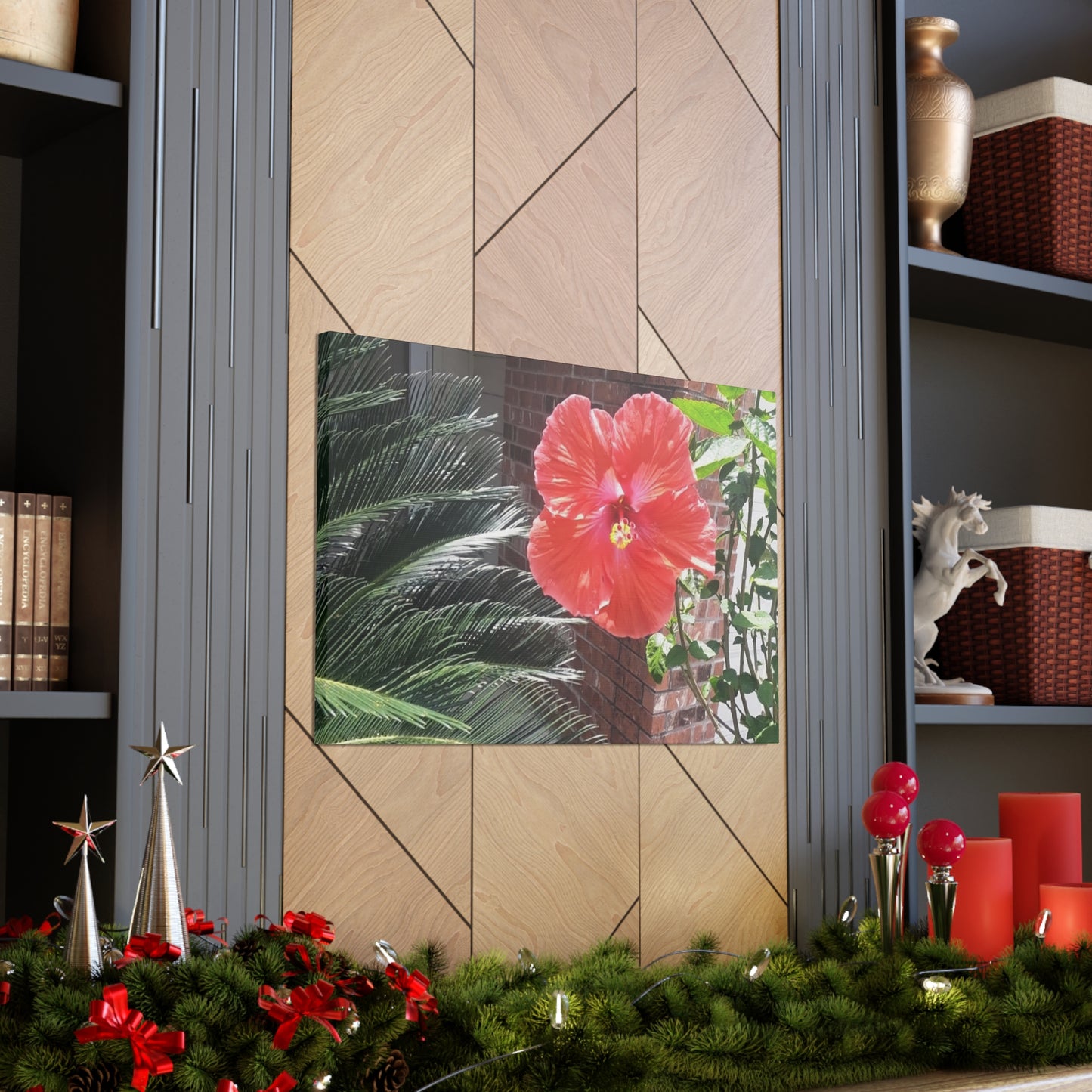 Art Prints & Wall Art, Gallery Canvas with Peach Hibiscus Flower